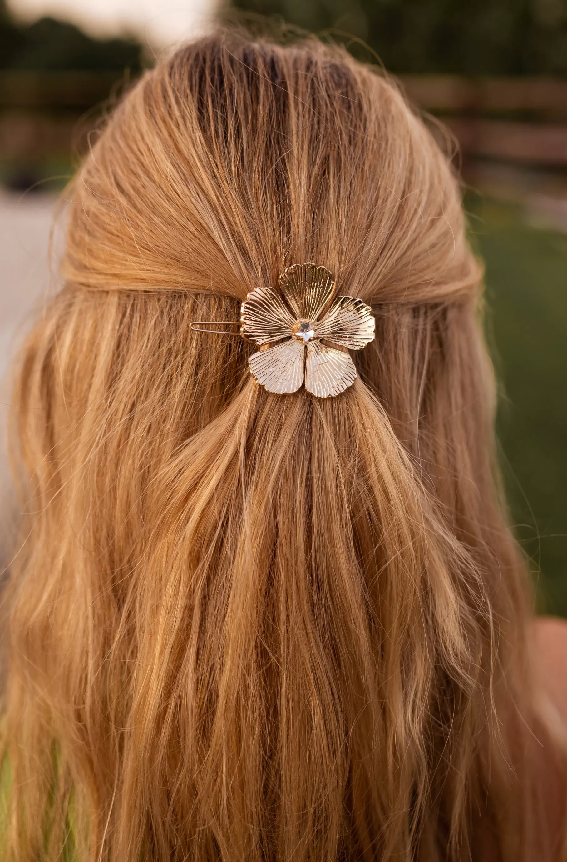 Easy Clothes Accessoires Cheveux-Barrette Fleur Dorée - Accessoires & Bijoux Accessoires & Bijoux Easy Clothes