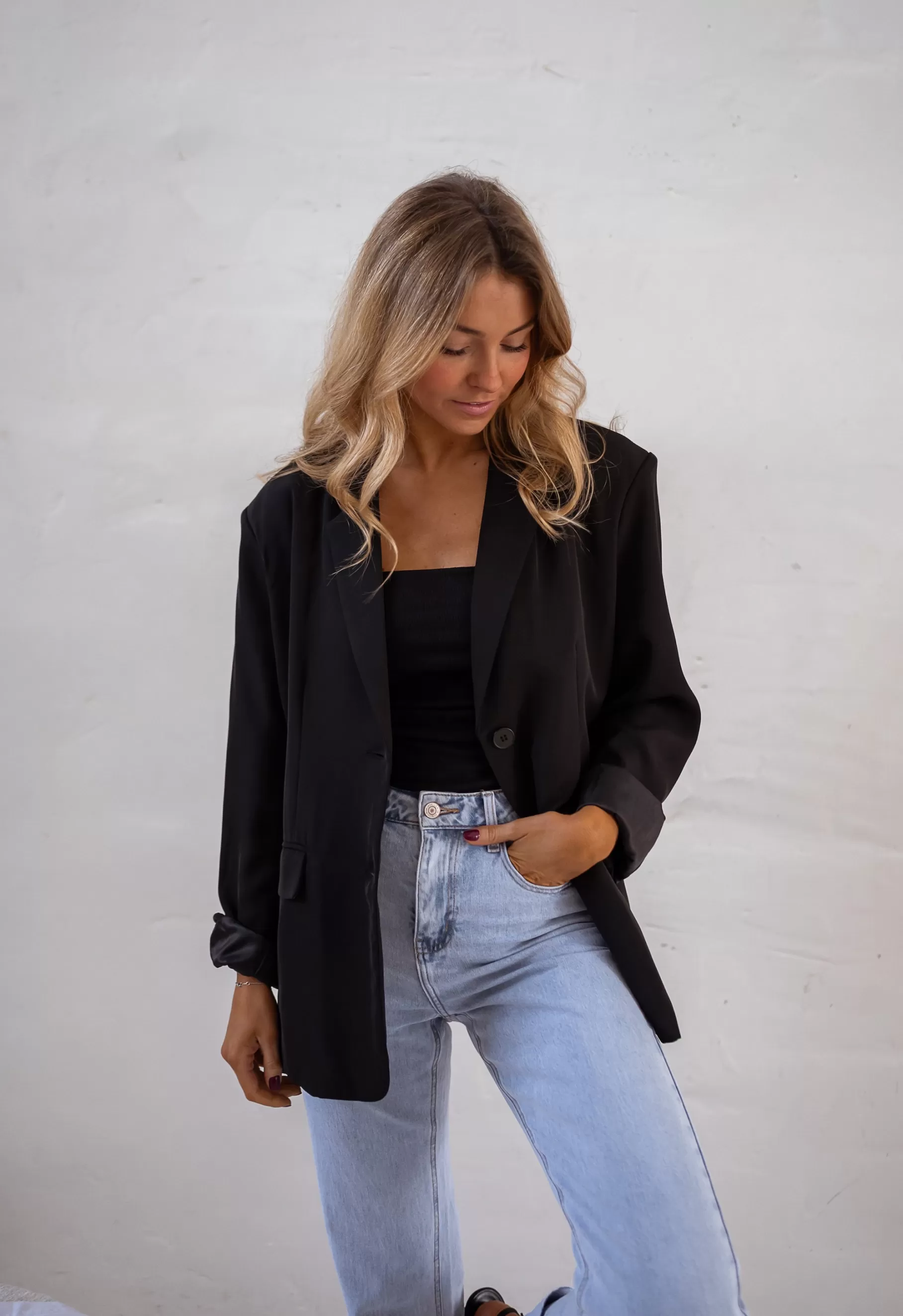 Easy Clothes Blazers-Blazer Cassie - Noir - Epaulettes