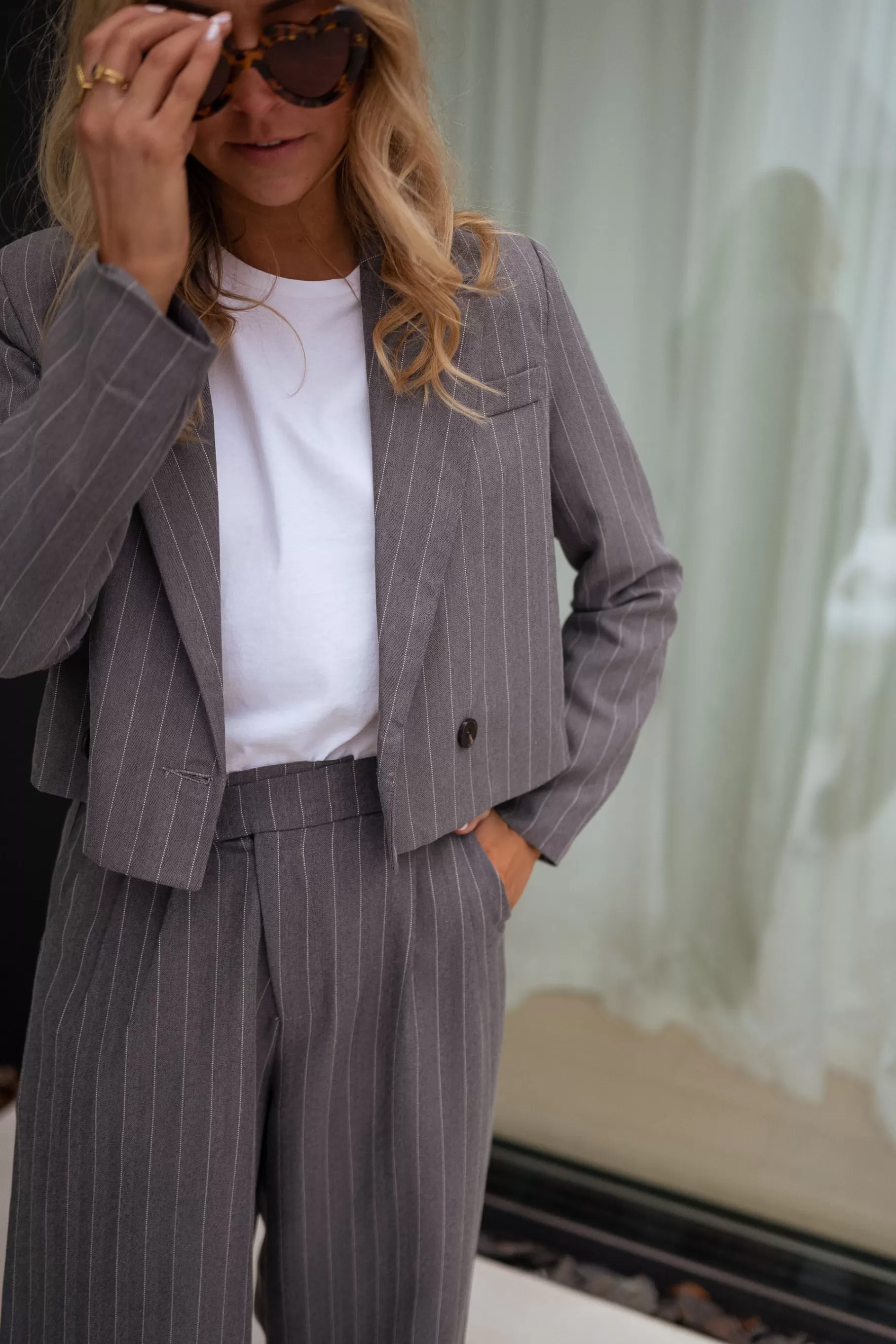 Easy Clothes Blazers-Blazer Manthy - gris ligné