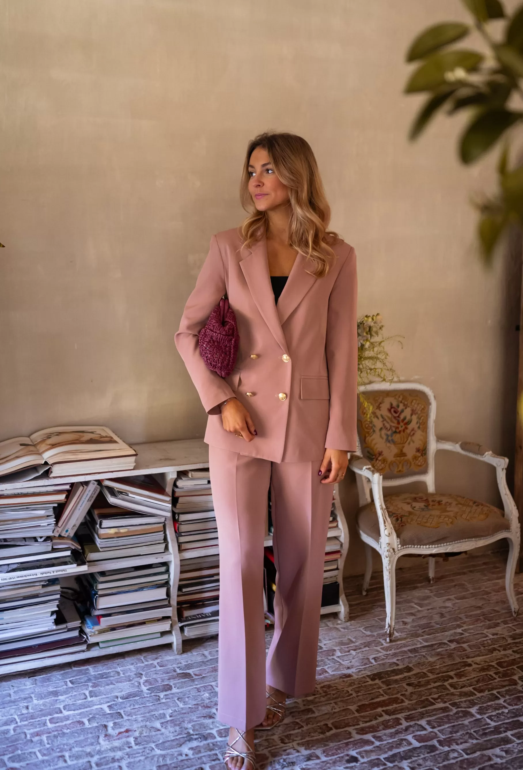 Easy Clothes Blazers-Blazer Maon - vieux rose