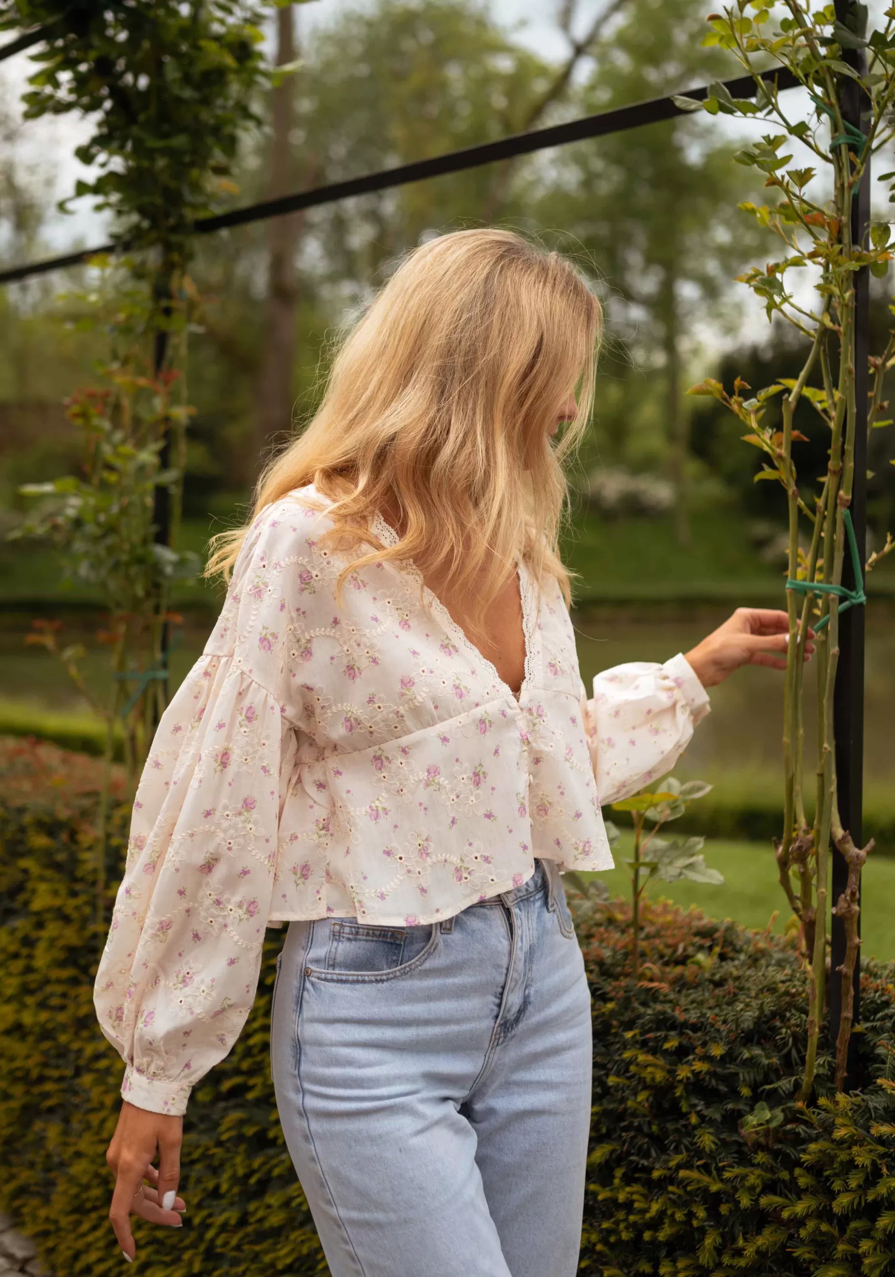 Easy Clothes Chemisiers & Blouses-Blouse Archie - Ecrue - A Fleurs