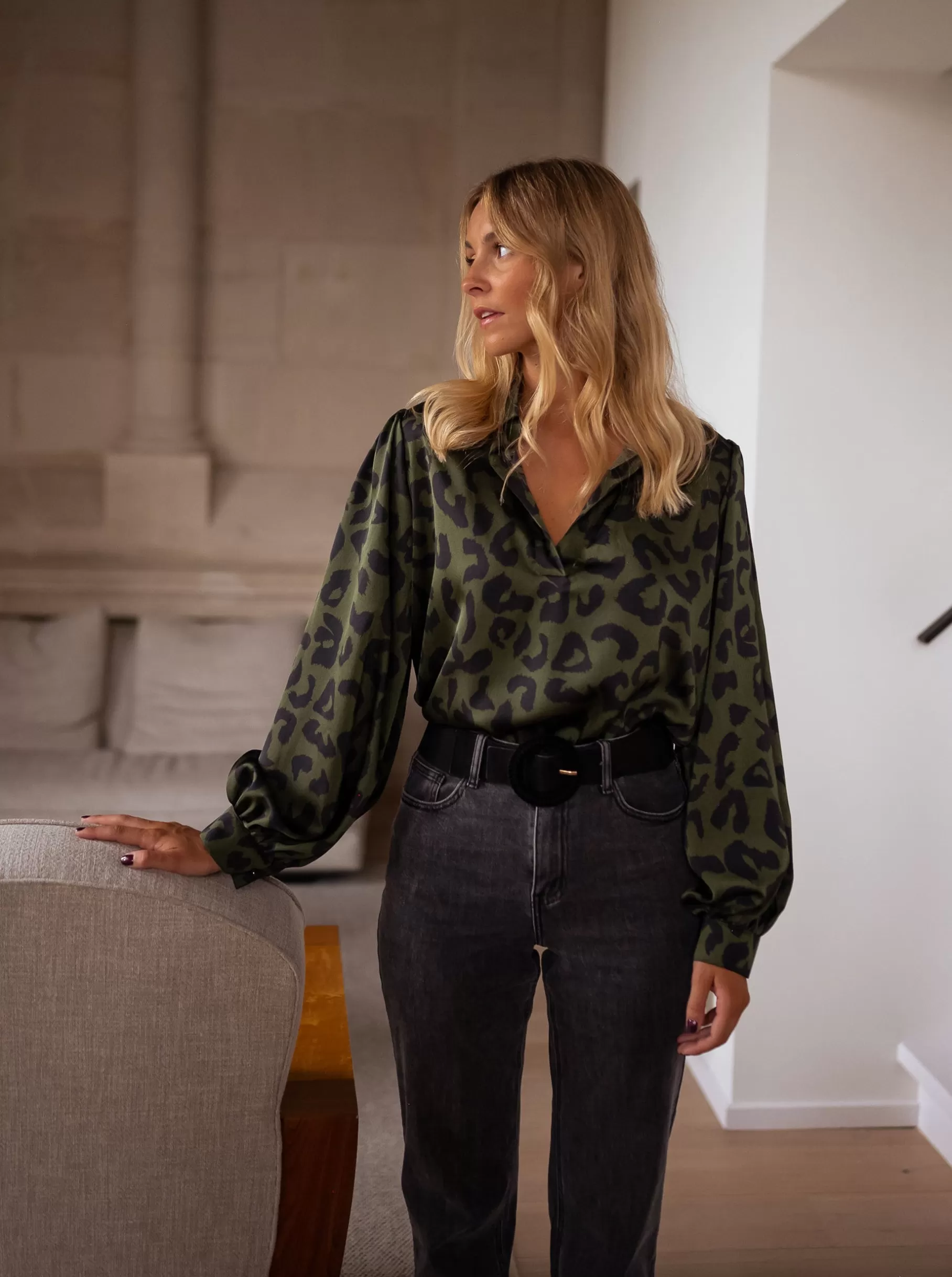 Easy Clothes Chemisiers & Blouses-Blouse Triade - léopard kaki