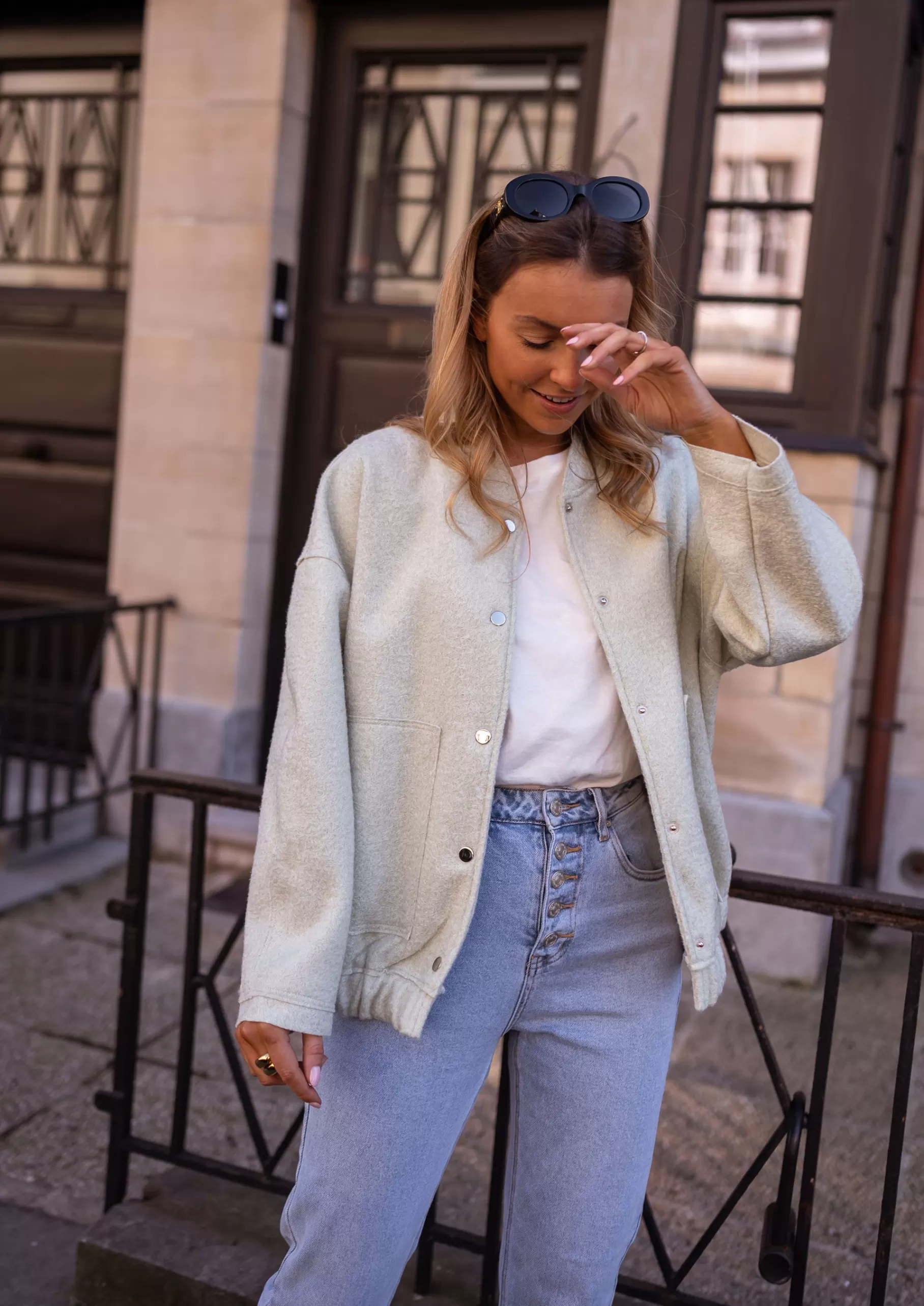 Easy Clothes Vestes & Manteaux-Bomber Lina - vert d’eau