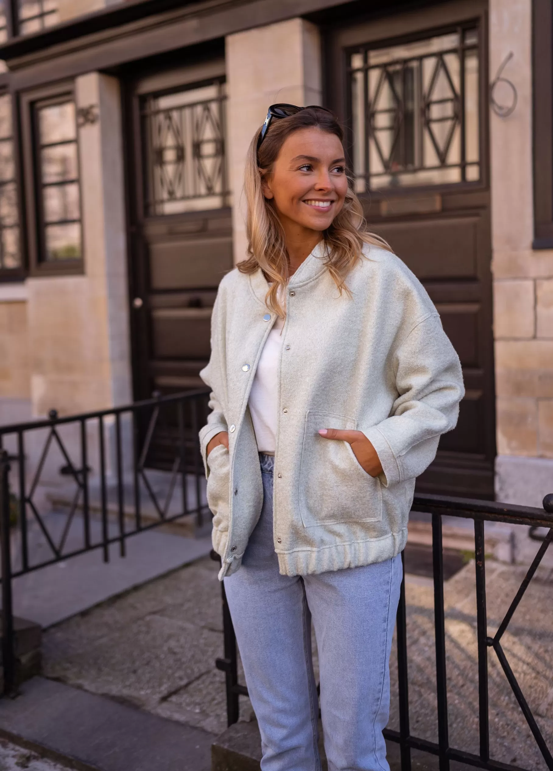 Easy Clothes Vestes & Manteaux-Bomber Lina - vert d’eau