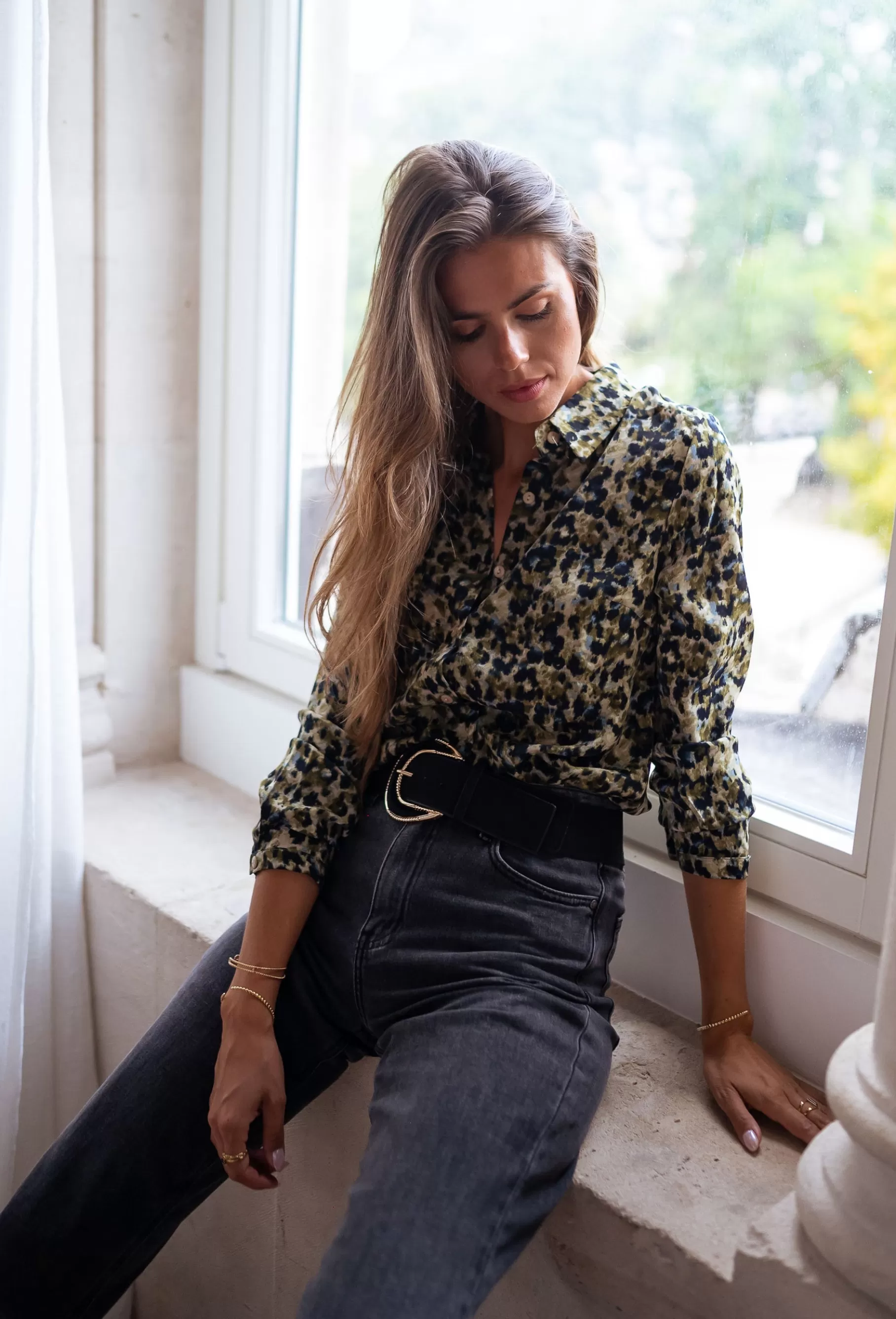 Easy Clothes Chemisiers & Blouses-Chemise Elisa - verte et bleue