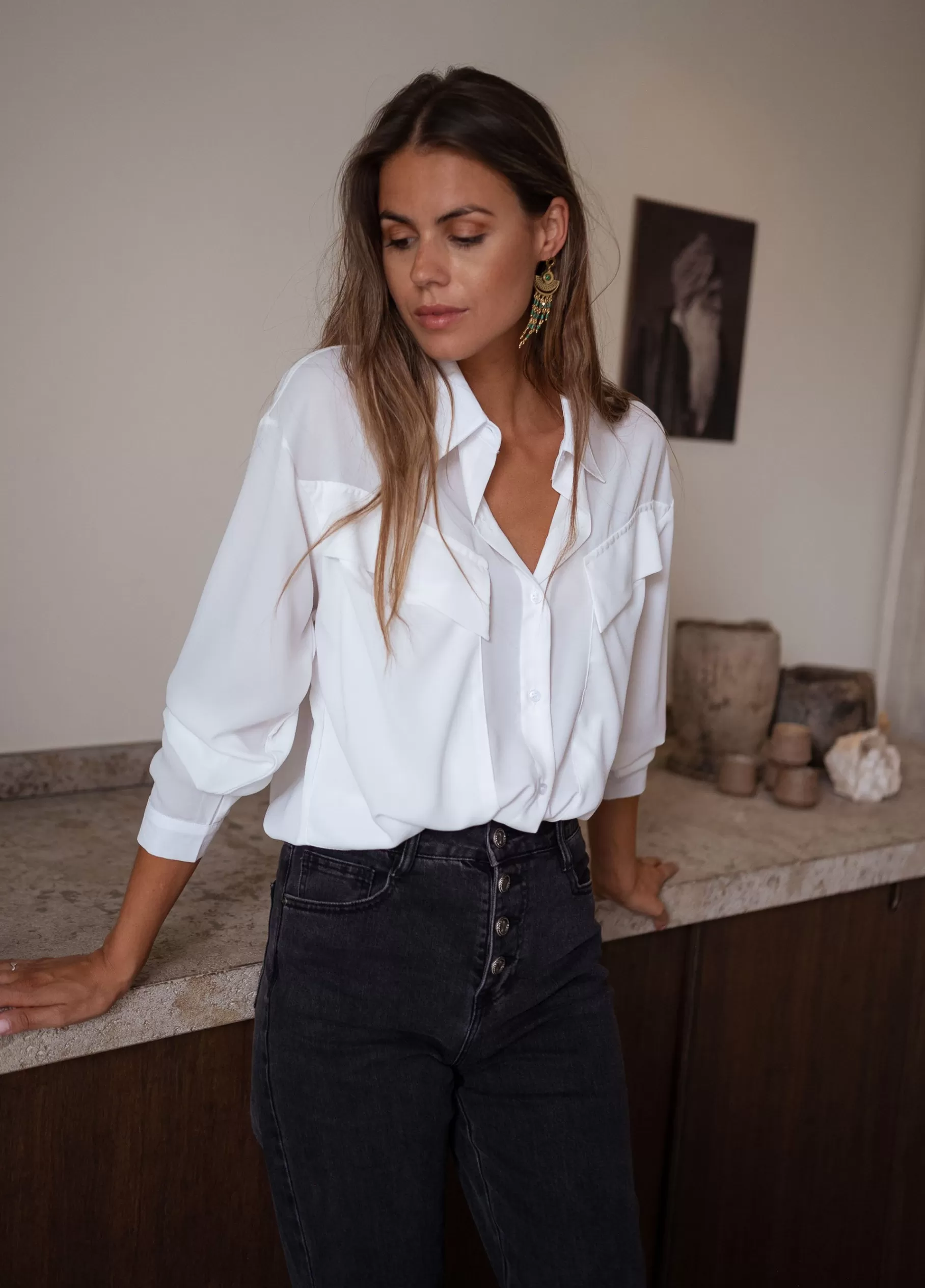 Easy Clothes Chemisiers & Blouses-Chemise Hella - blanche