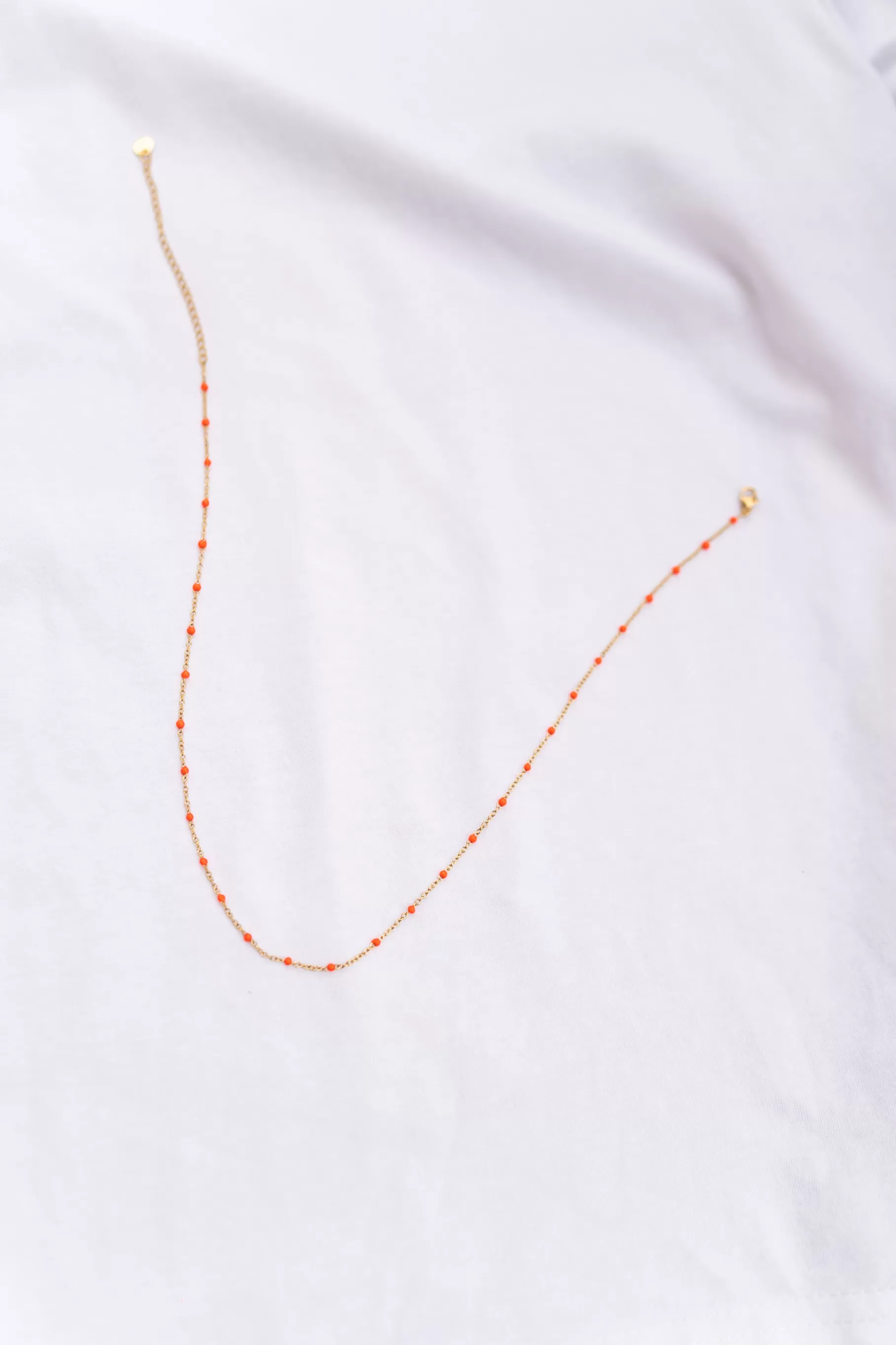 Easy Clothes Colliers-Collier Mary - Orange - Perles Oranges