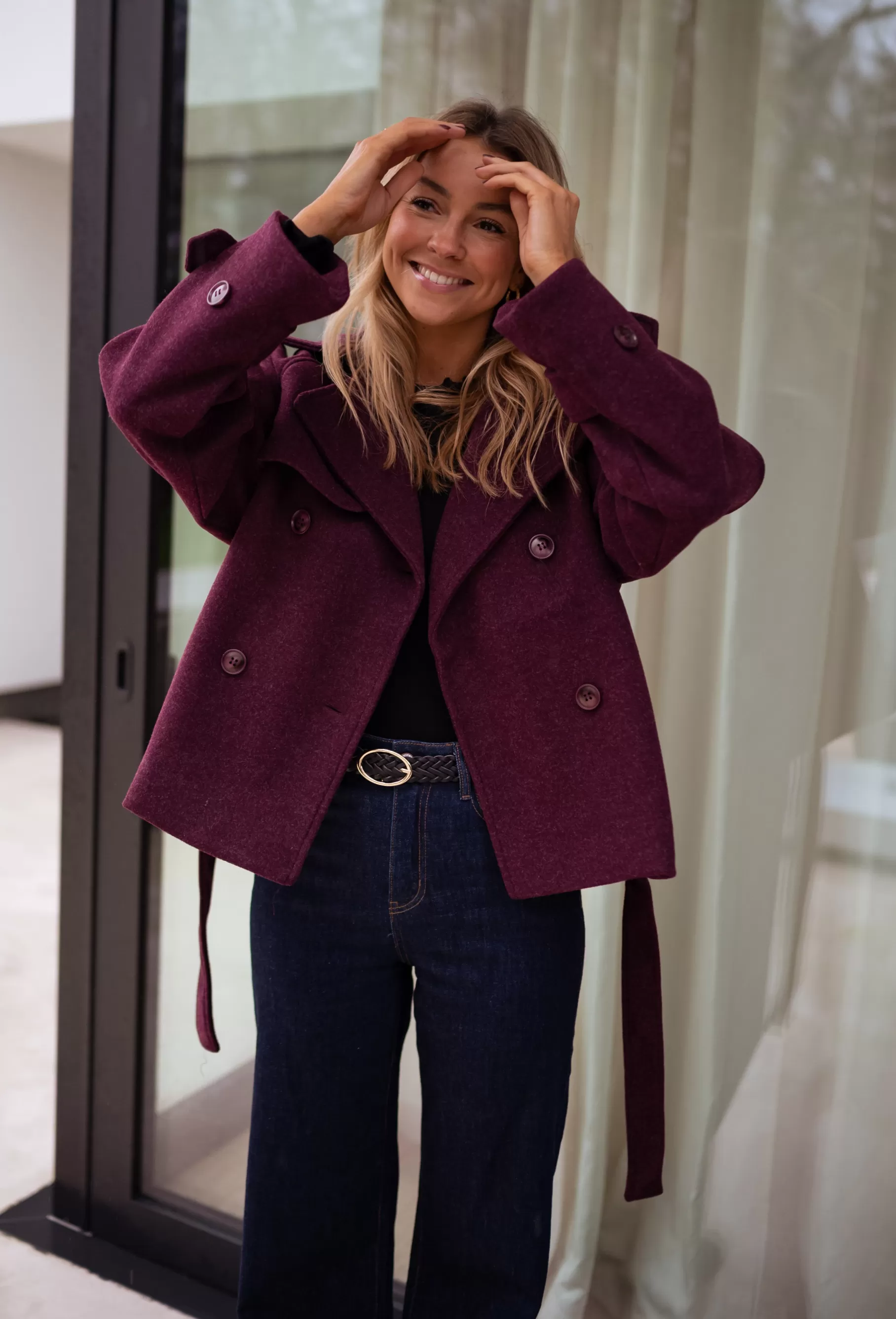 Easy Clothes Vestes & Manteaux-Manteau Malvy - bordeaux