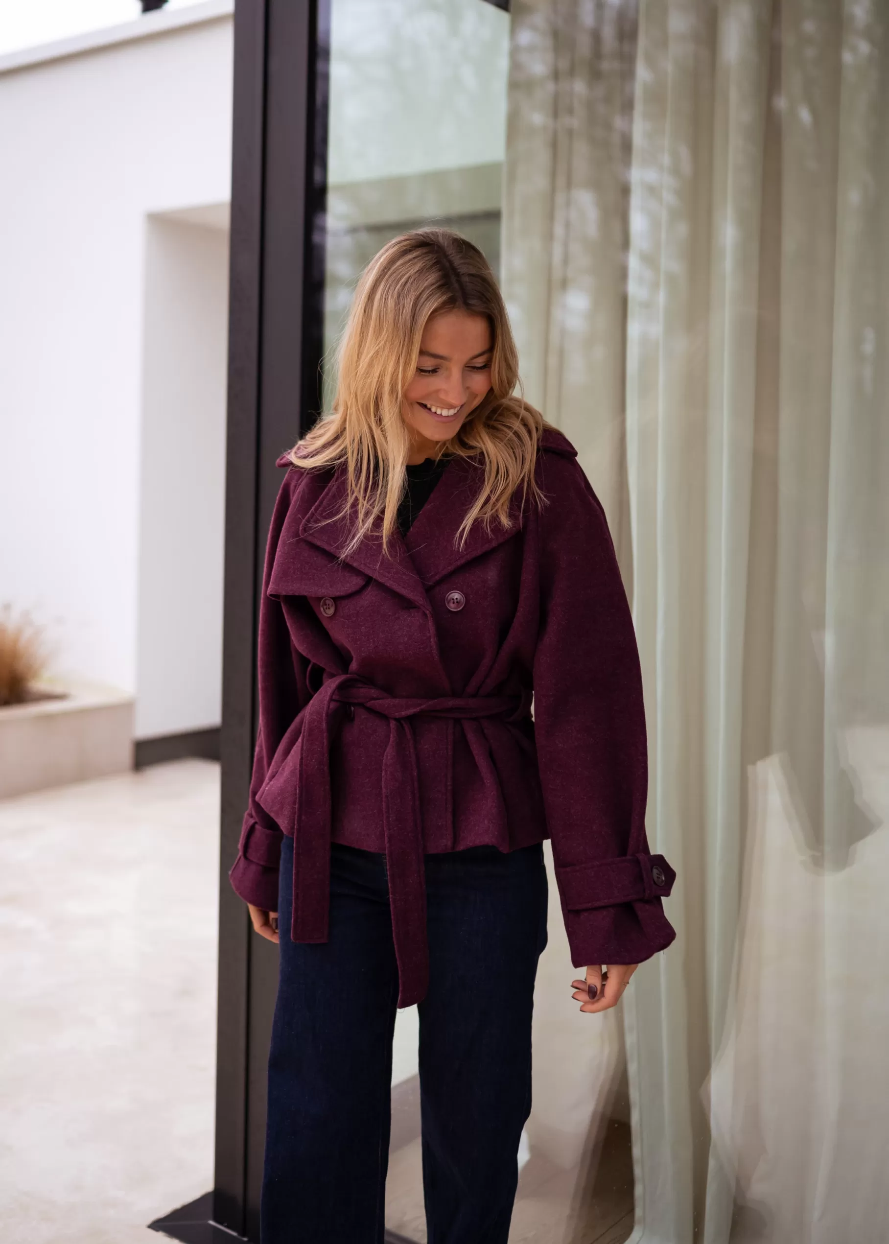 Easy Clothes Vestes & Manteaux-Manteau Malvy - bordeaux