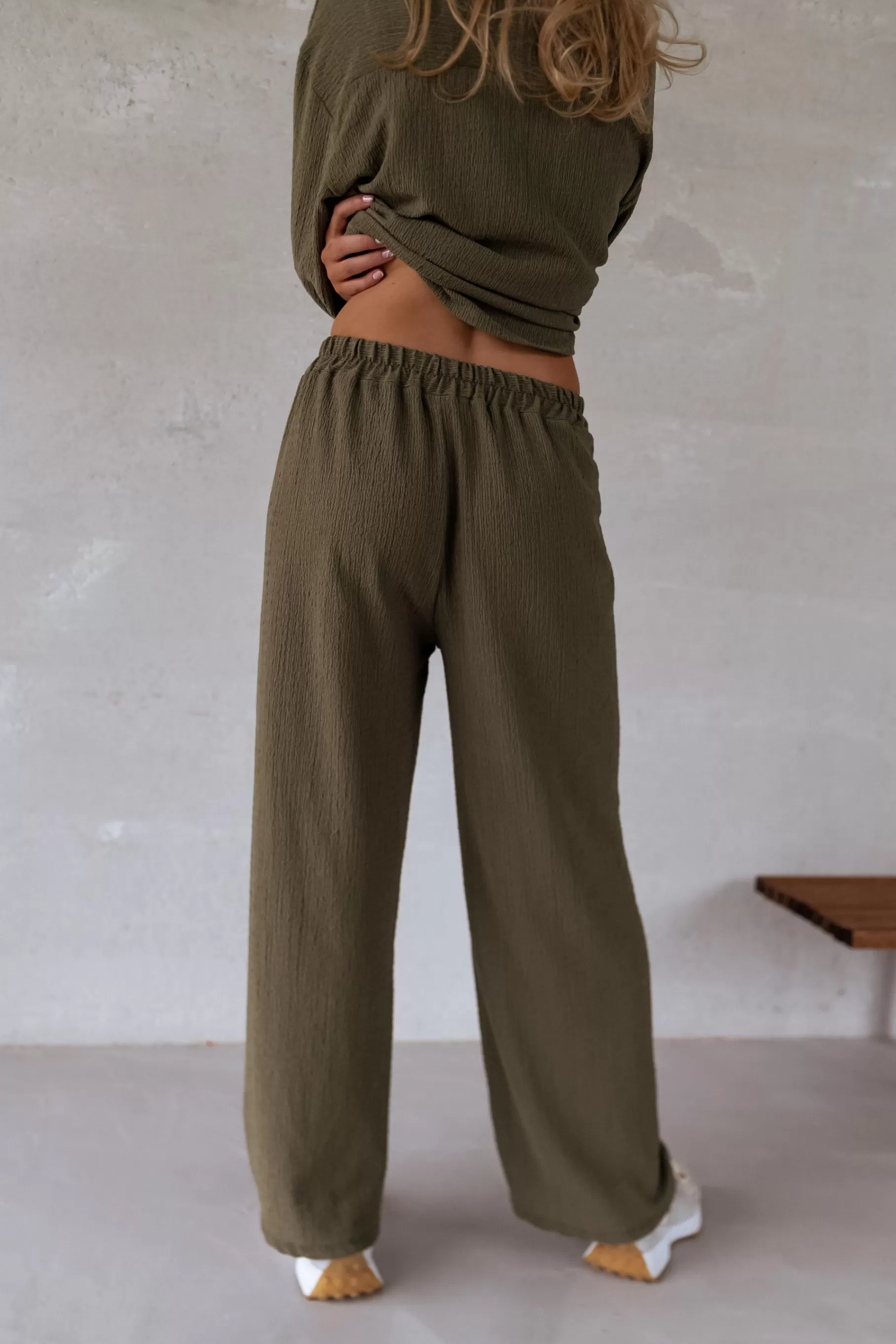 Easy Clothes Pantalons-Pantalon Dallas - kaki