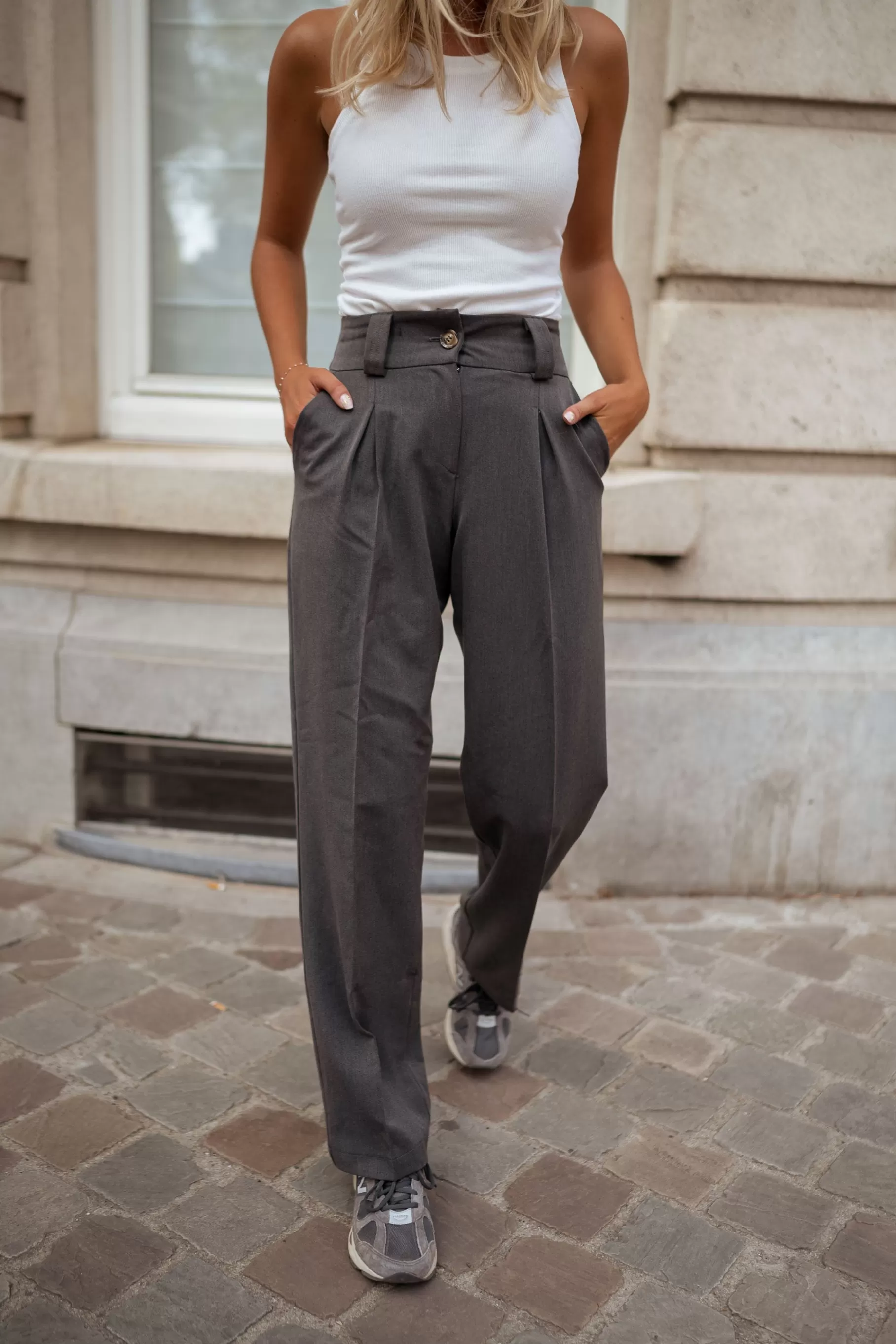 Easy Clothes Pantalons-Pantalon Ellie - gris