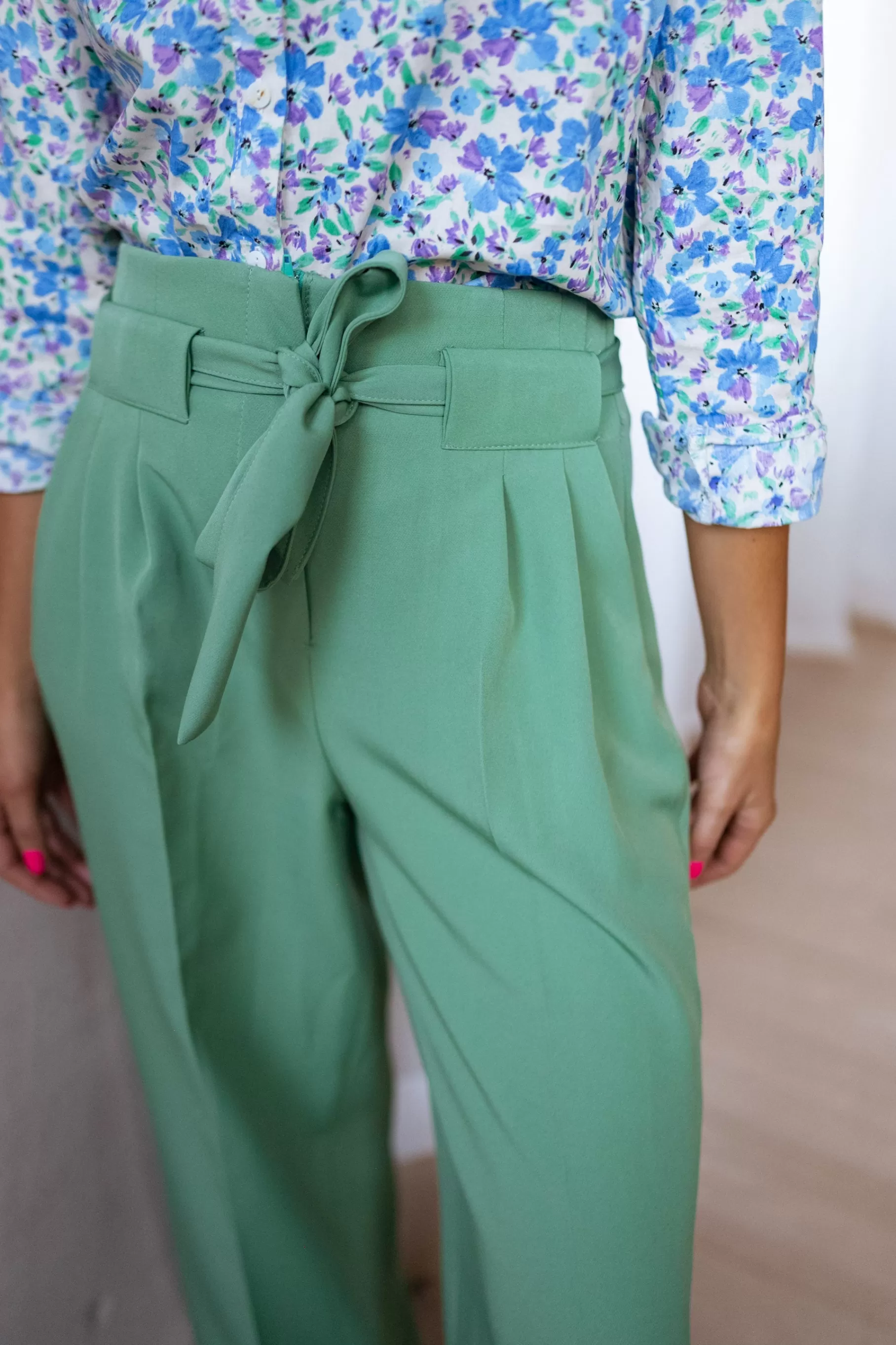 Easy Clothes Pantalons-Pantalon Kalie - vert d’eau