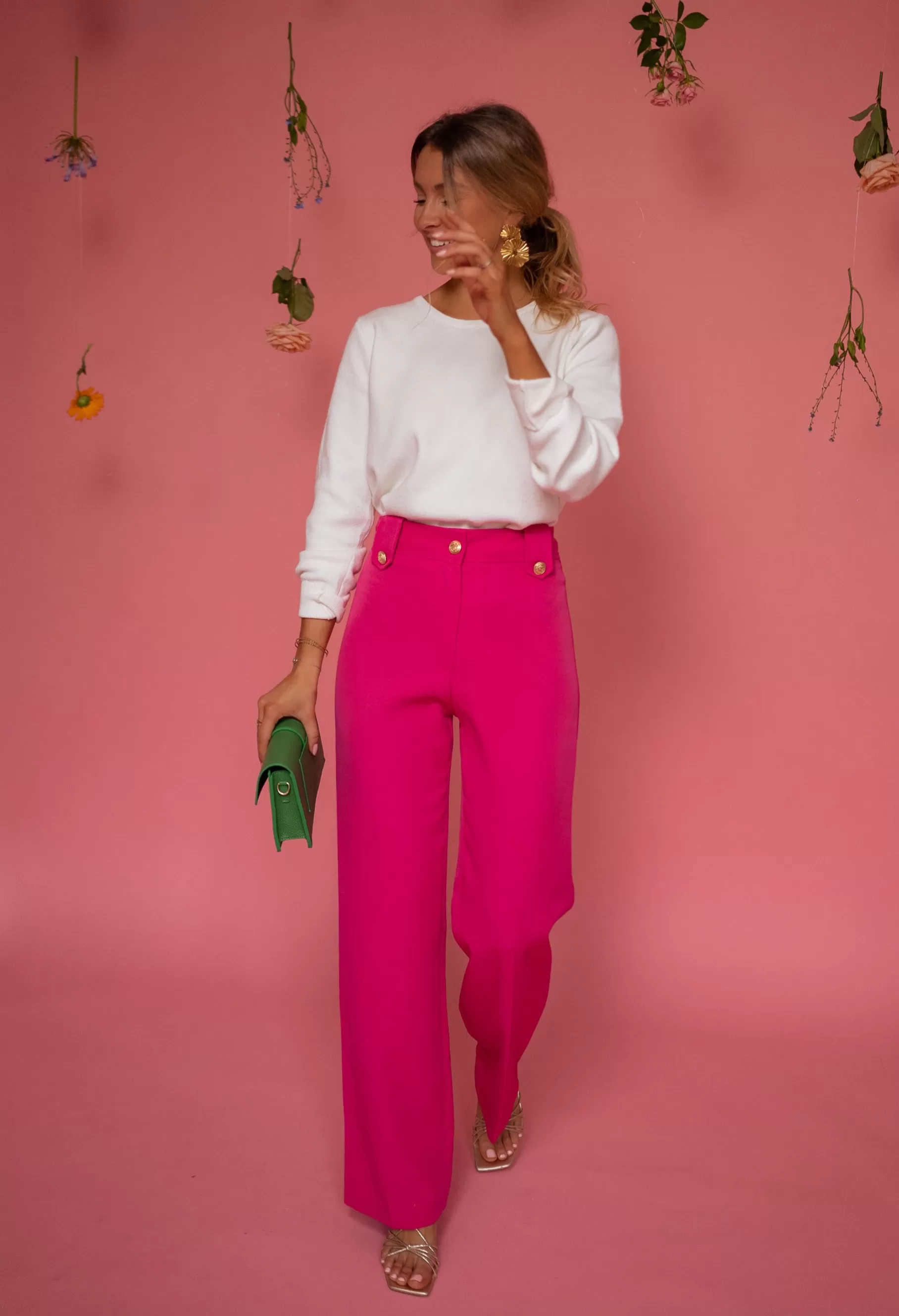 Easy Clothes Pantalons-Pantalon Rose Élégant | Soléa | Vêtements Femme have. Laissez-vous tenter.