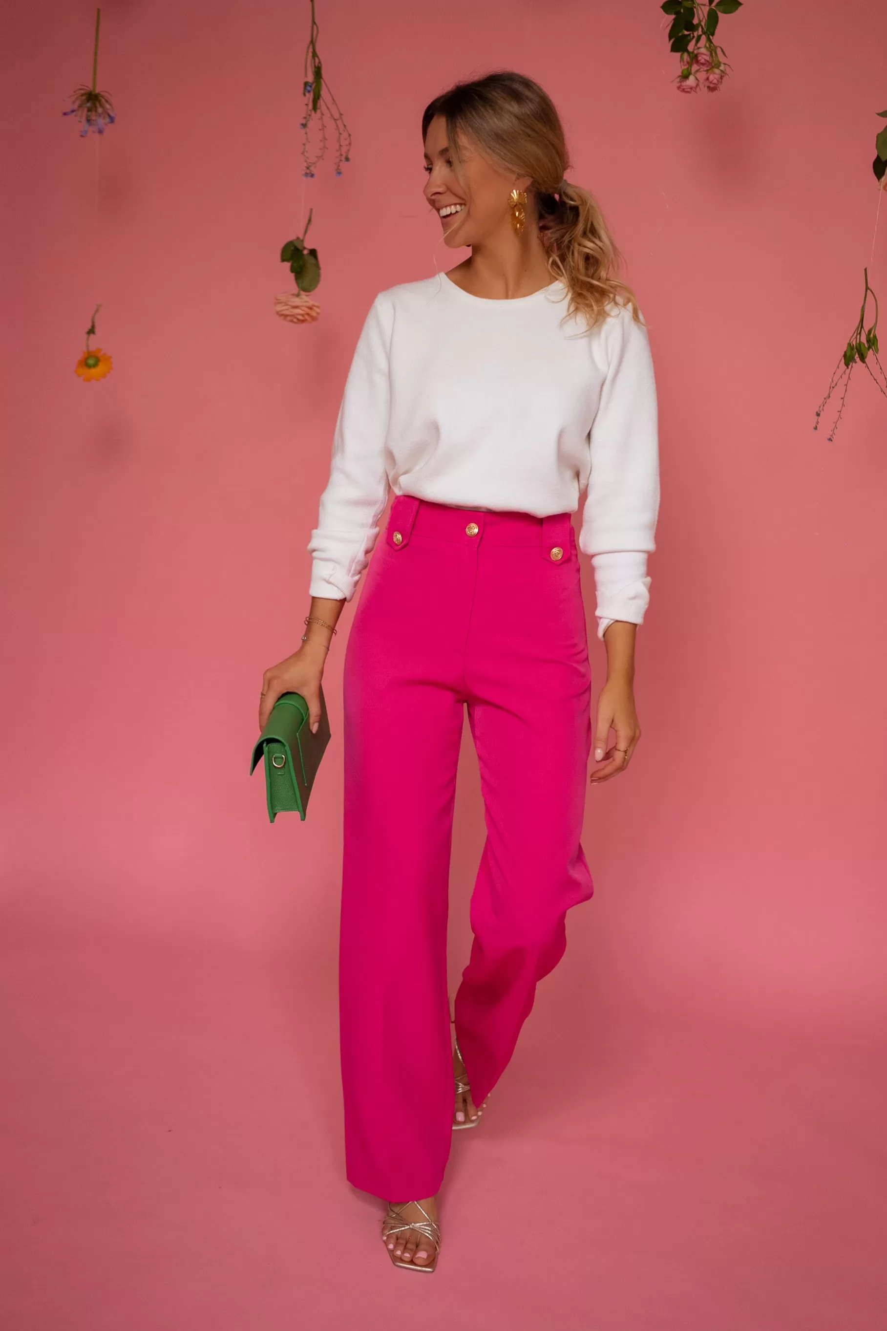 Easy Clothes Pantalons-Pantalon Rose Élégant | Soléa | Vêtements Femme have. Laissez-vous tenter.