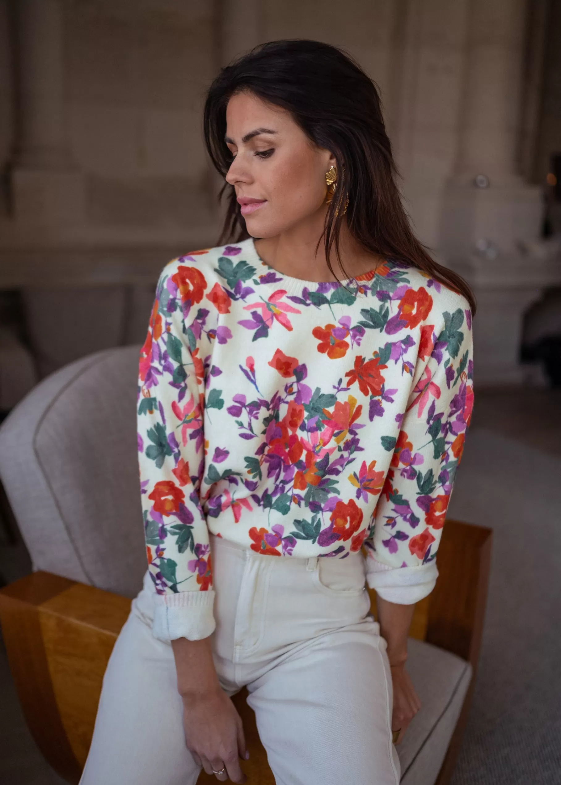 Easy Clothes Pulls & Gilets-Pull Weston - à fleurs