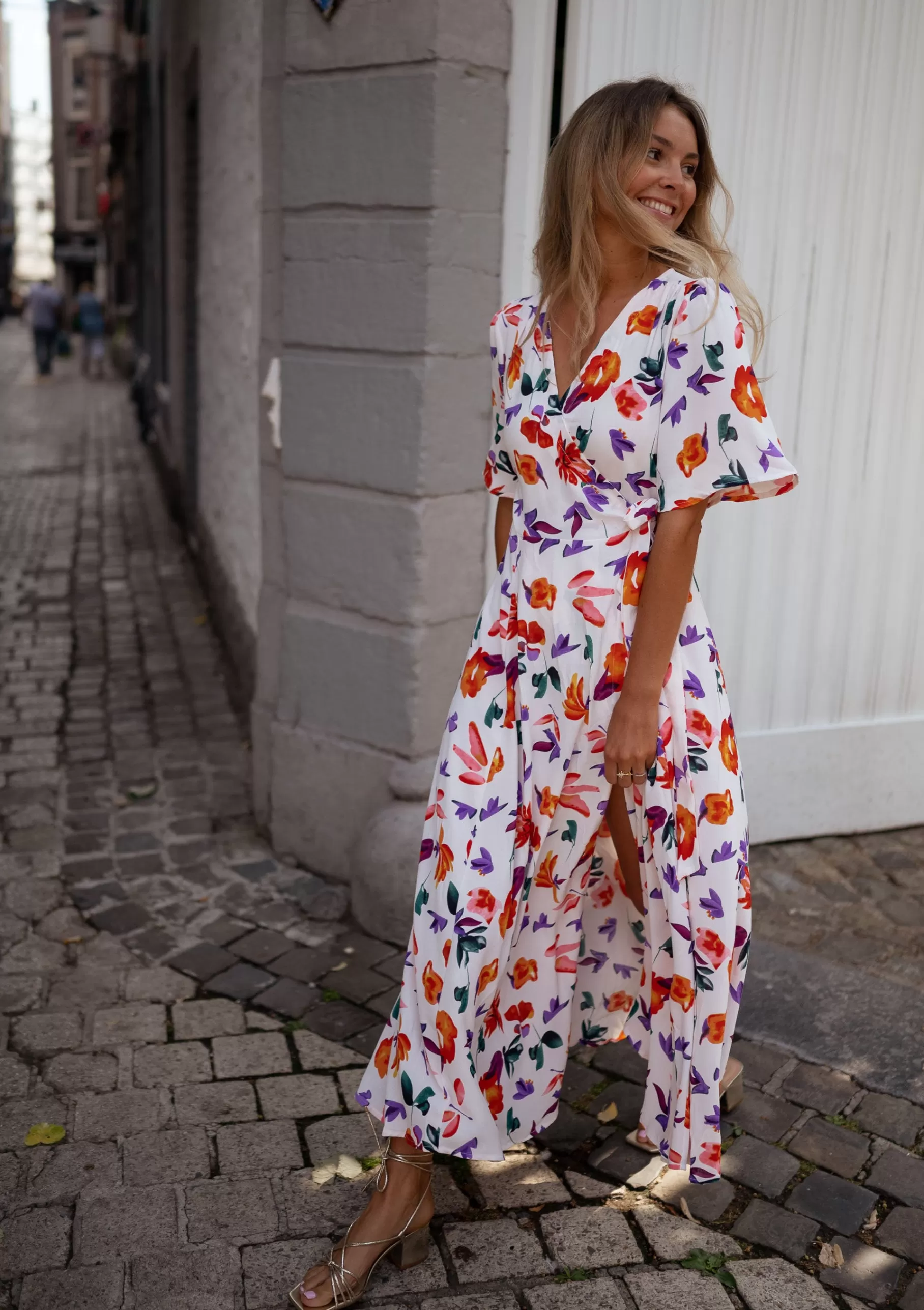 Easy Clothes Robes-Robe Amaria - à fleurs