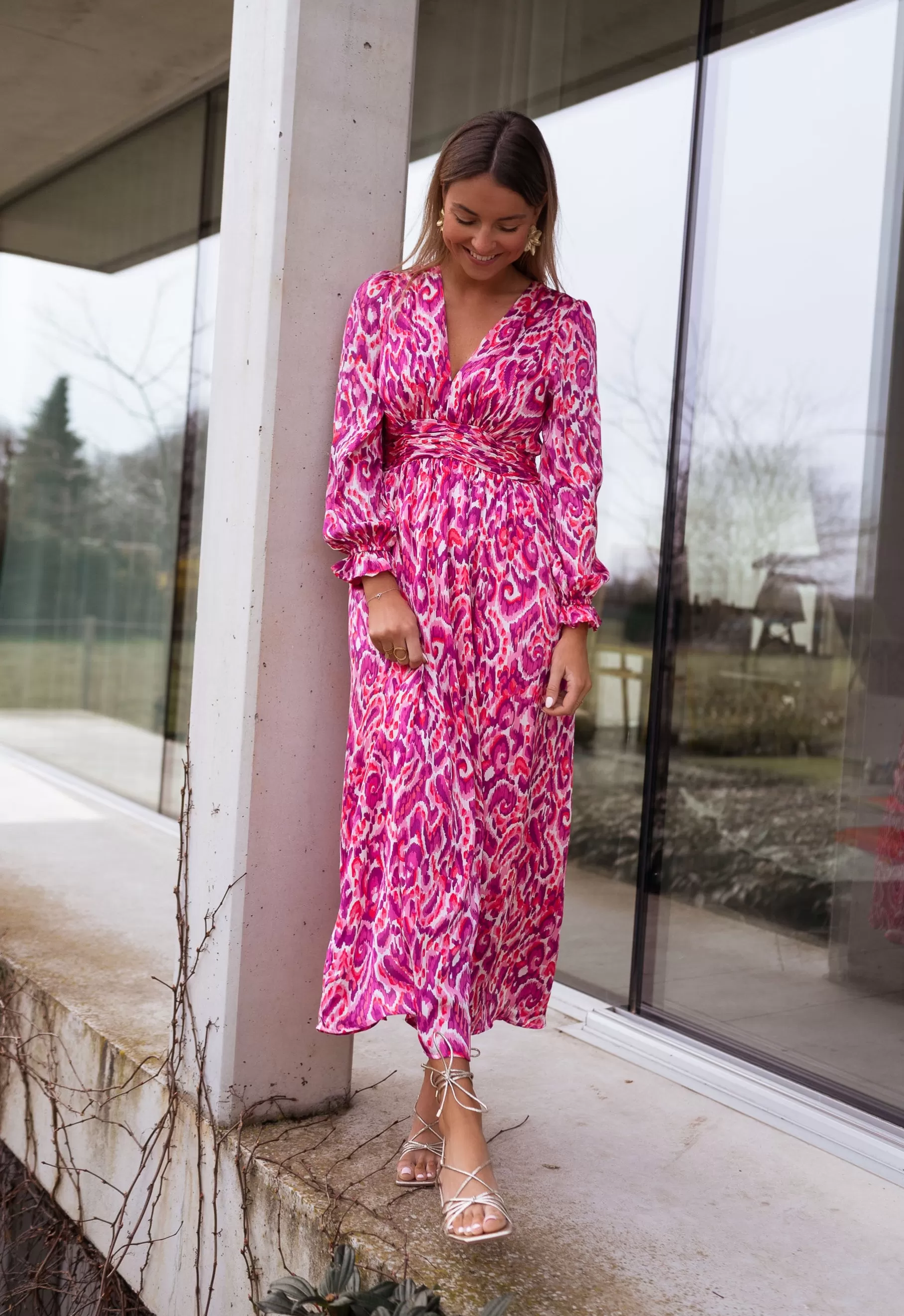 Easy Clothes Robes-Robe Farella | Rose à Motifs | Élégante & Confortable vous tenter.