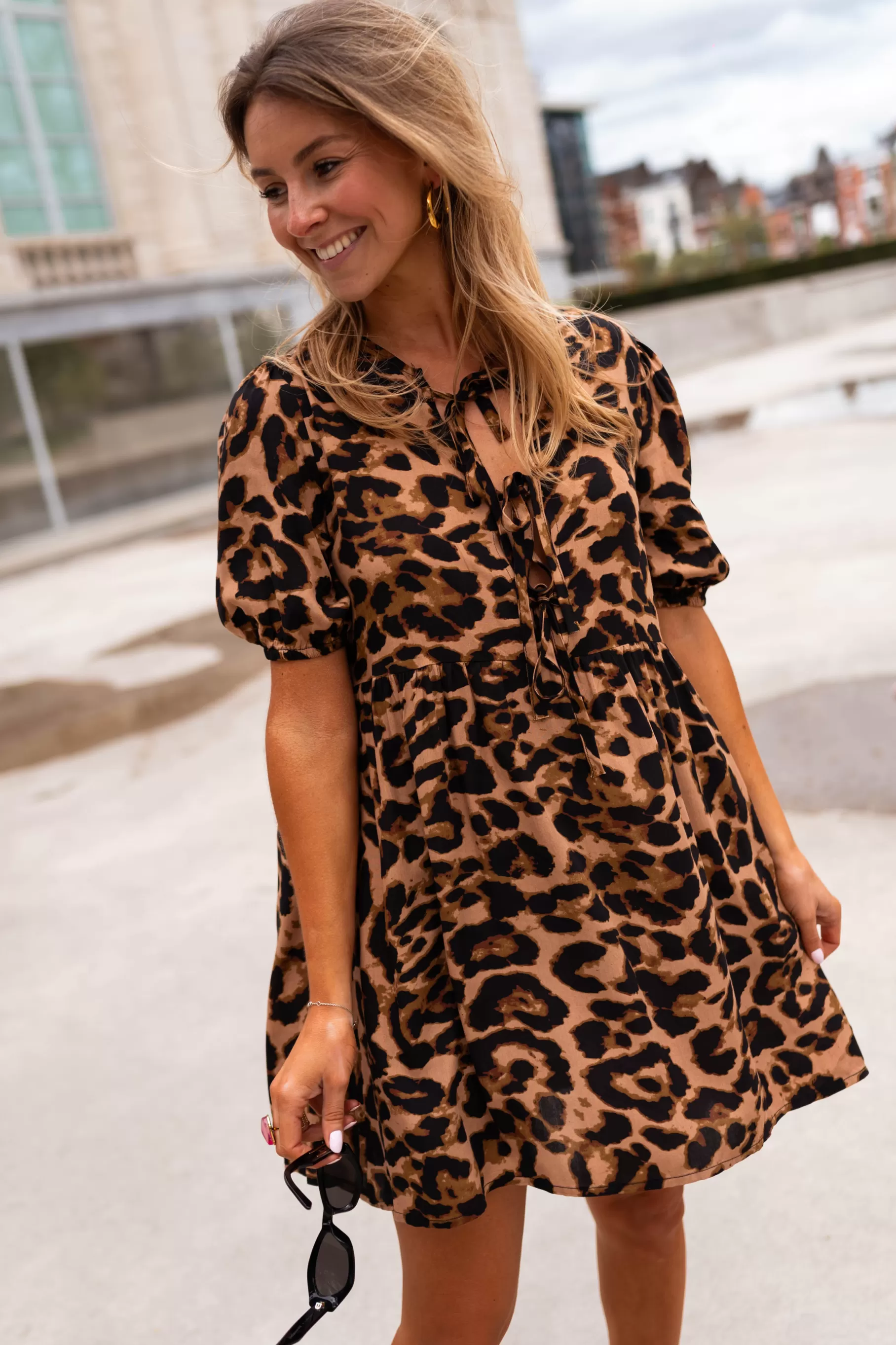 Easy Clothes Robes-Robe Miras - Leopard - Courte