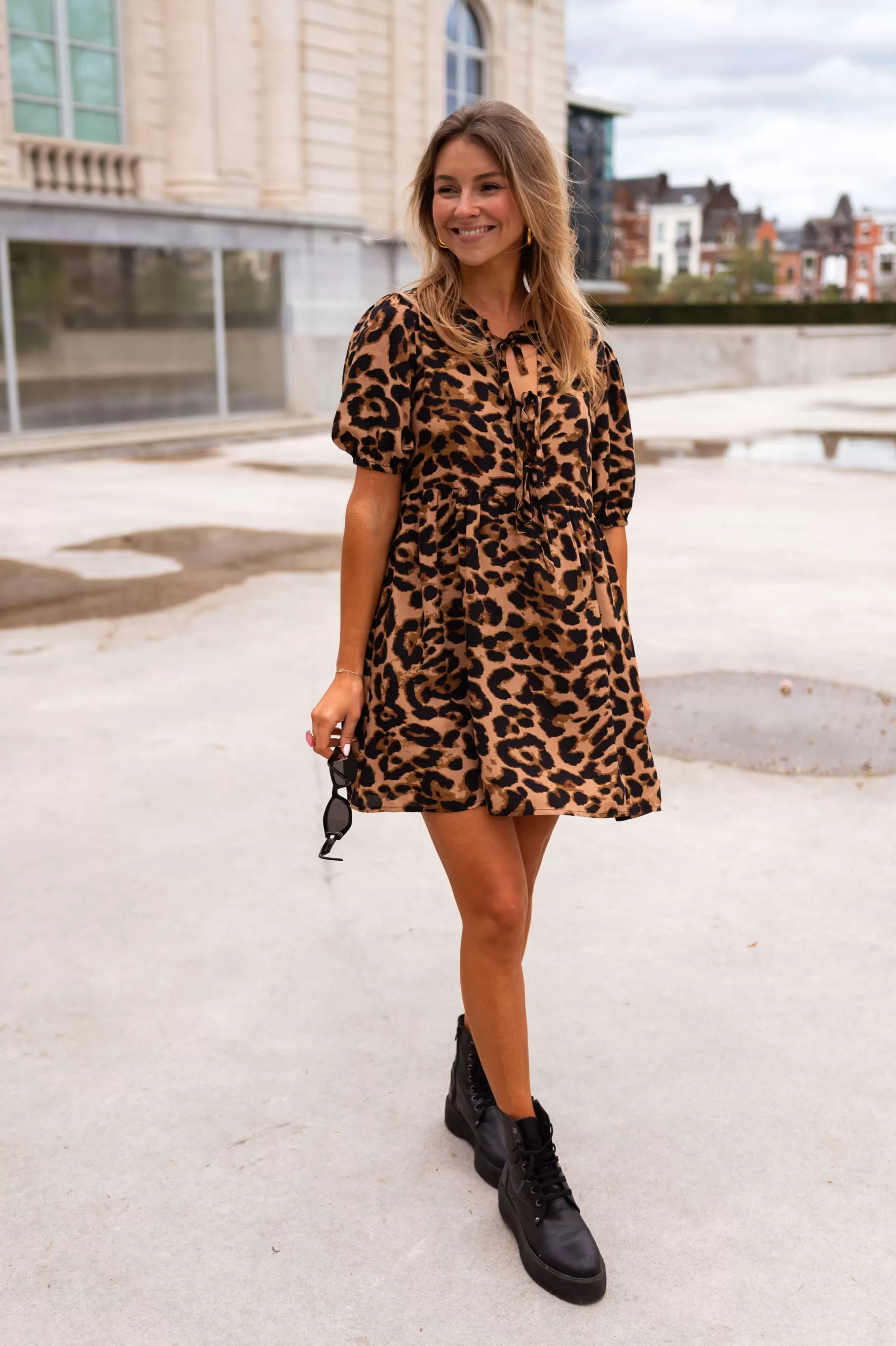 Easy Clothes Robes-Robe Miras - Leopard - Courte