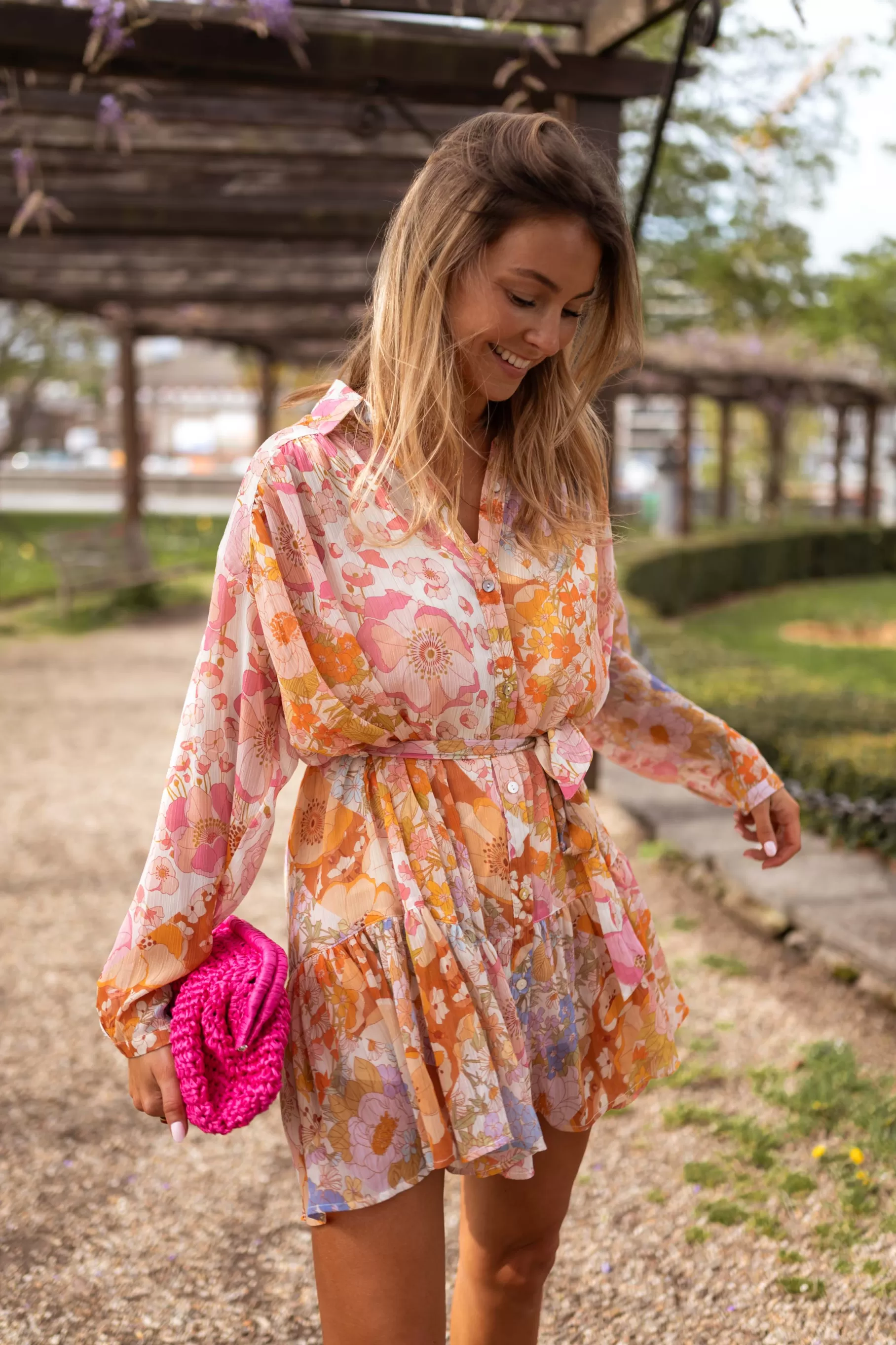 Easy Clothes Robes-Robe Oliana - A Fleurs - Courte