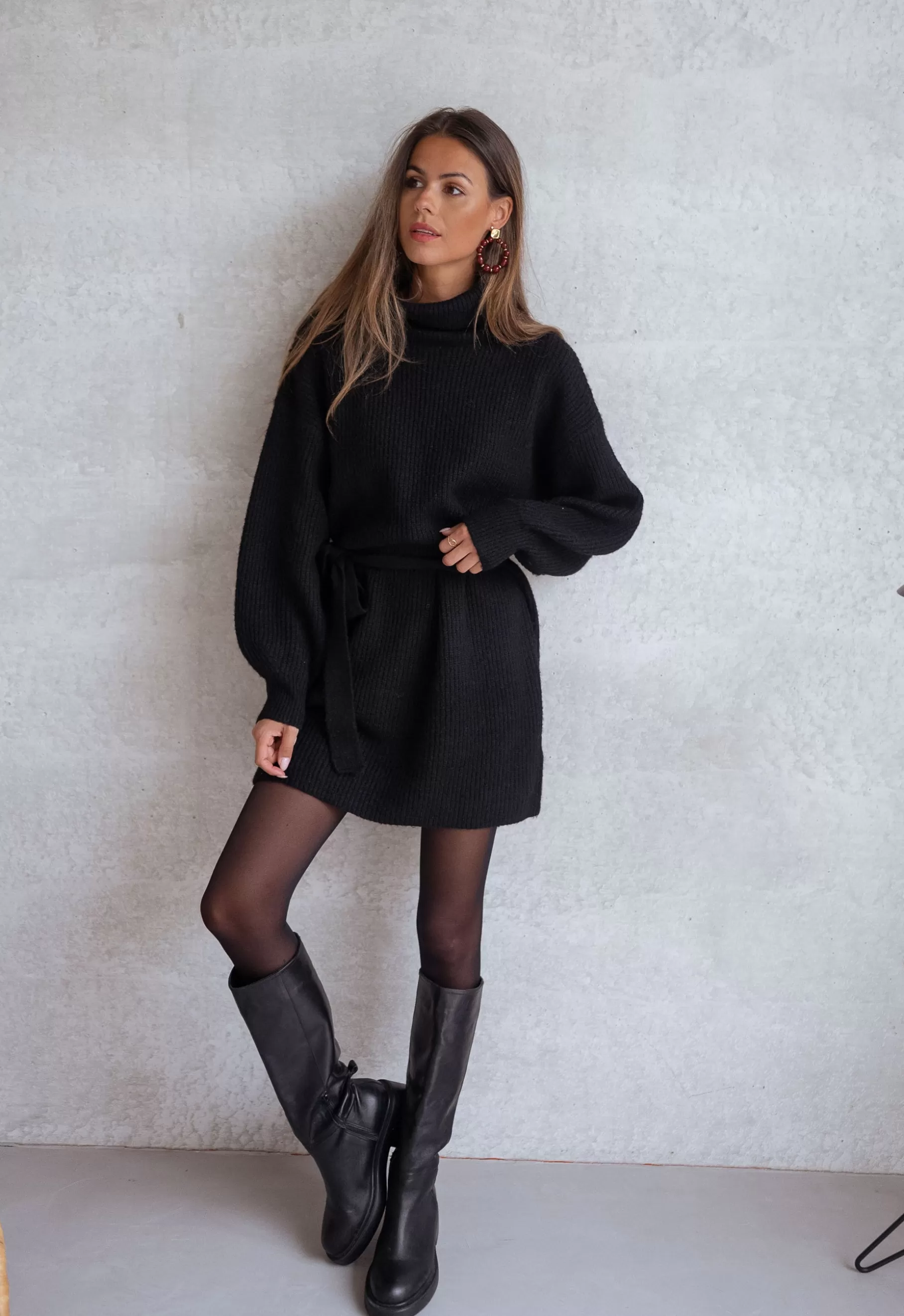 Easy Clothes Robes-Robe Pull Rachel - noir