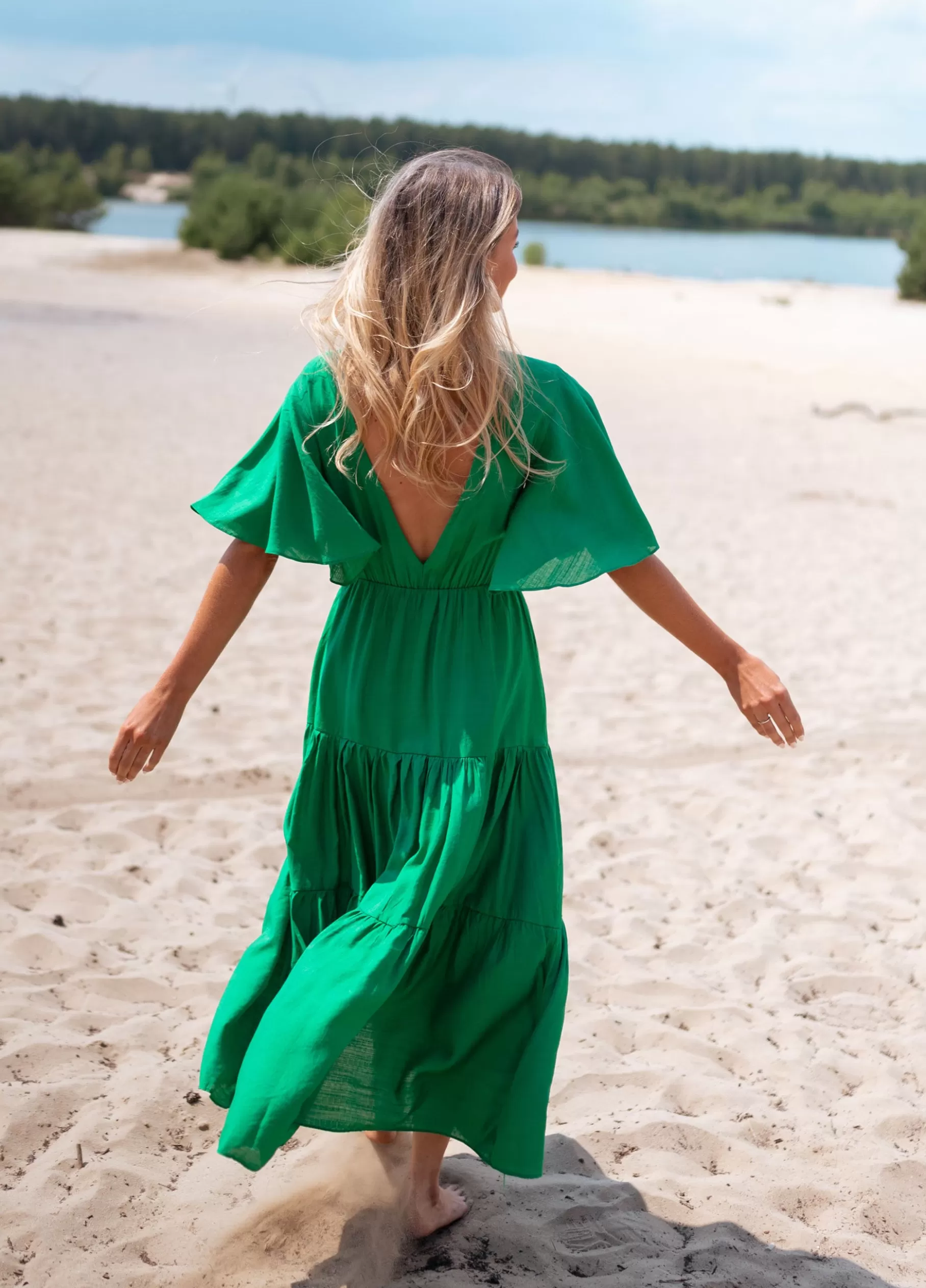 Easy Clothes Robes-Robe Tilda - verte