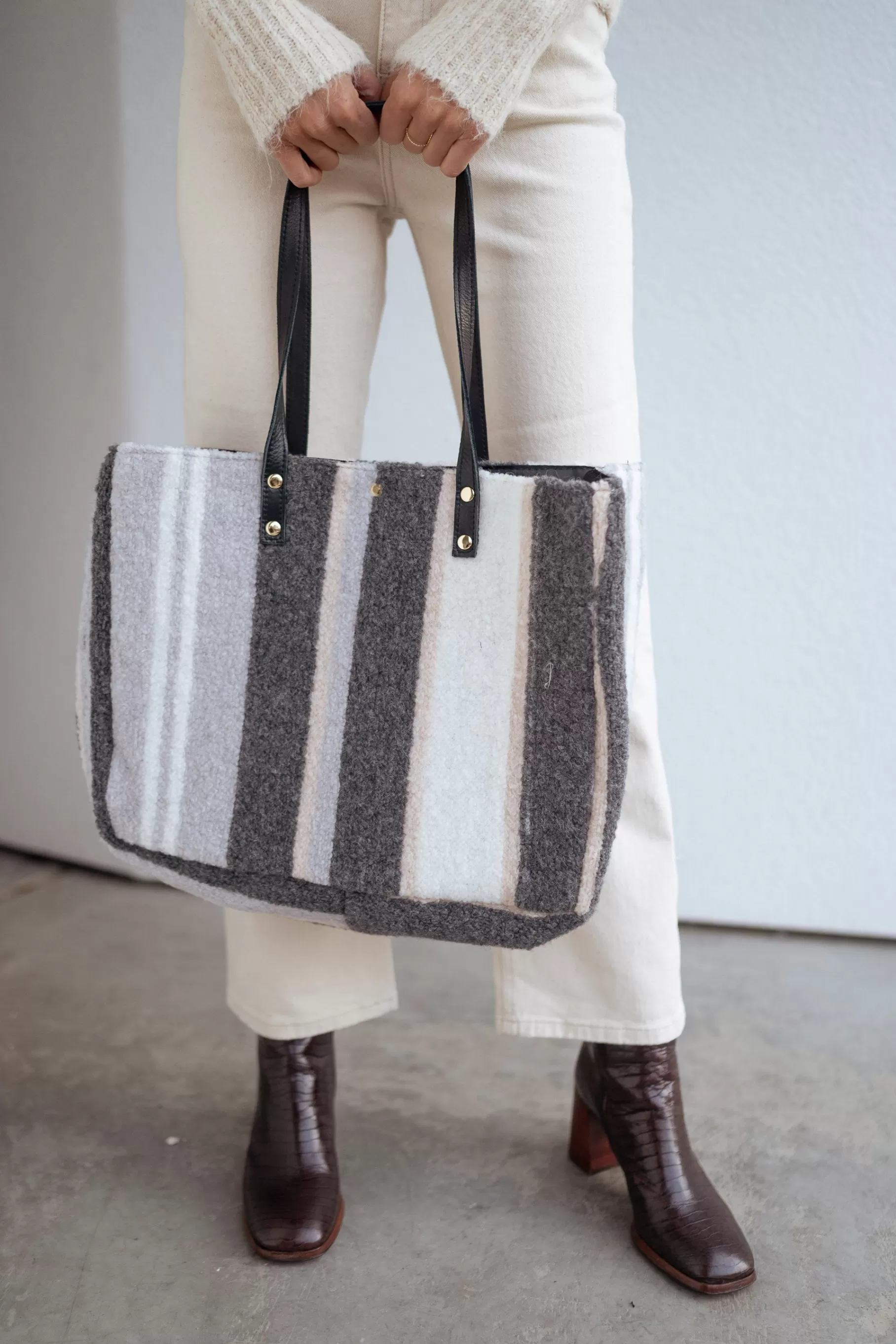 Easy Clothes Sacs & Pochettes-Sac Leah - gris à lignes