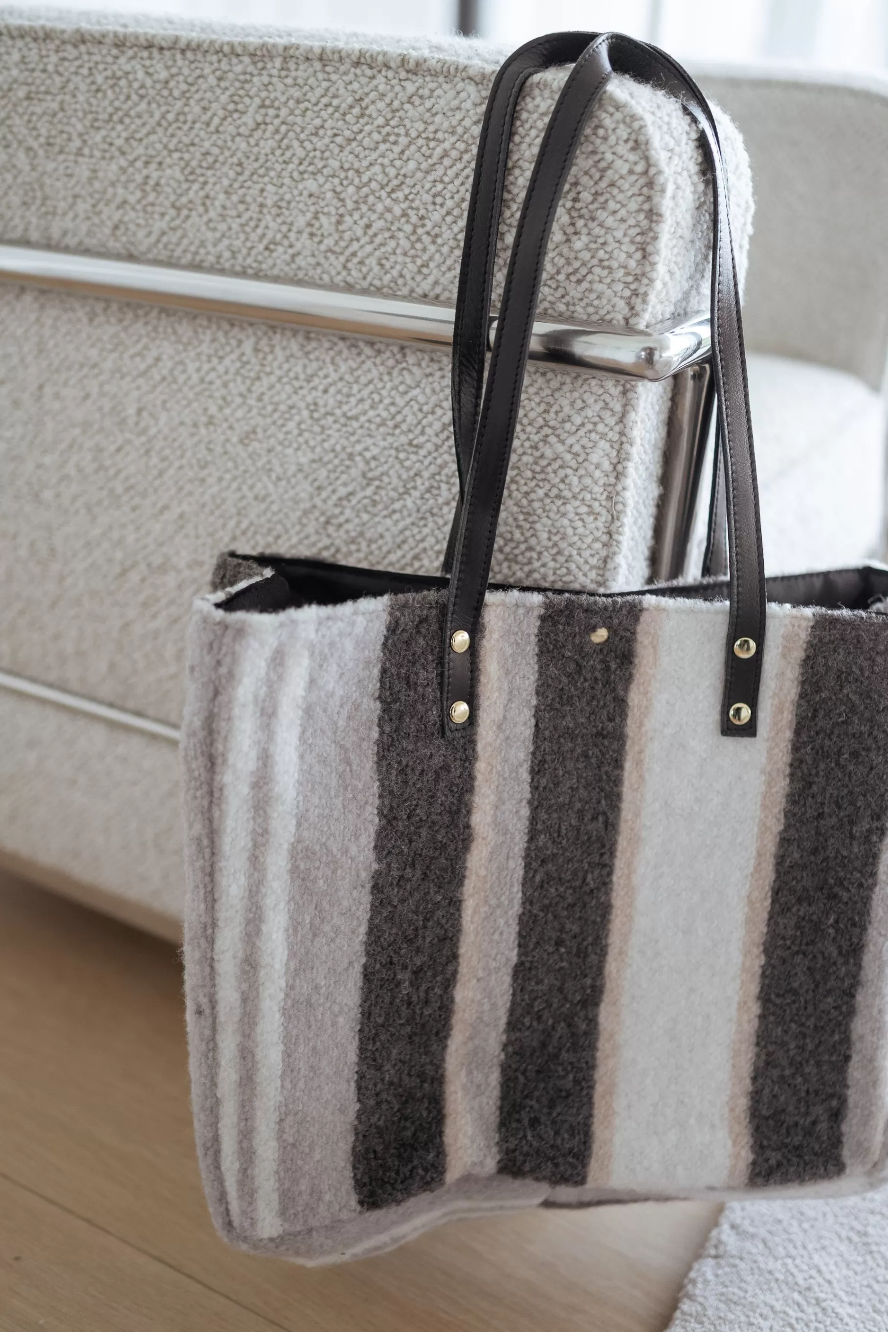 Easy Clothes Sacs & Pochettes-Sac Leah - gris à lignes