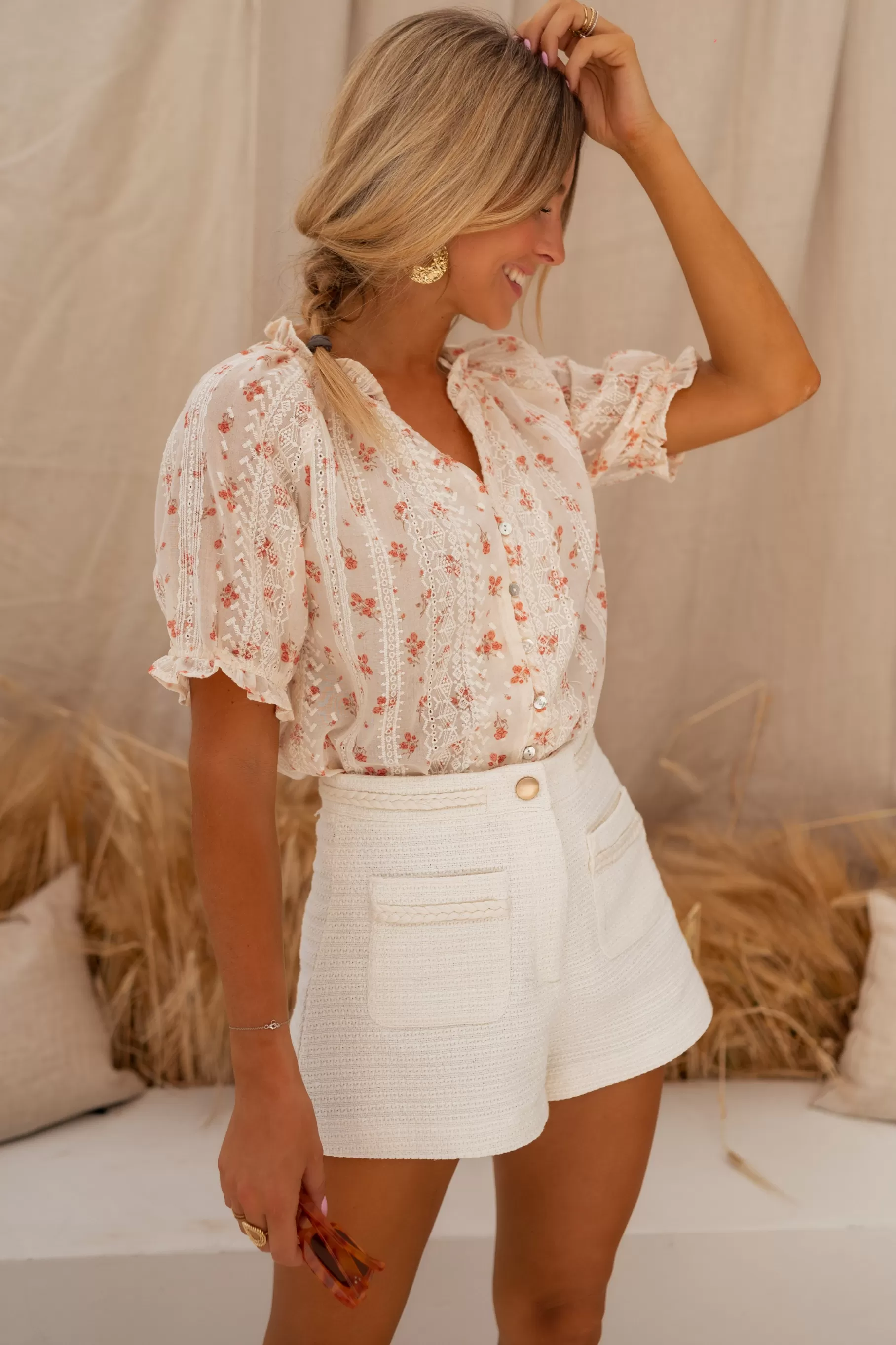 Easy Clothes Jupes & Shorts-Short Adrian Écru - Tendance & Chic - Tendance & Chic - Easy Clothes