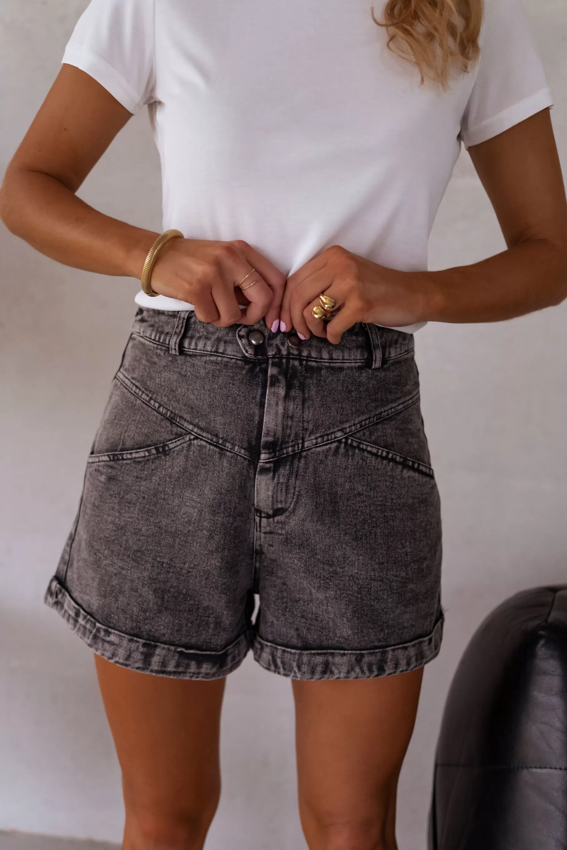 Easy Clothes Jupes & Shorts-Short Audry - gris en jeans