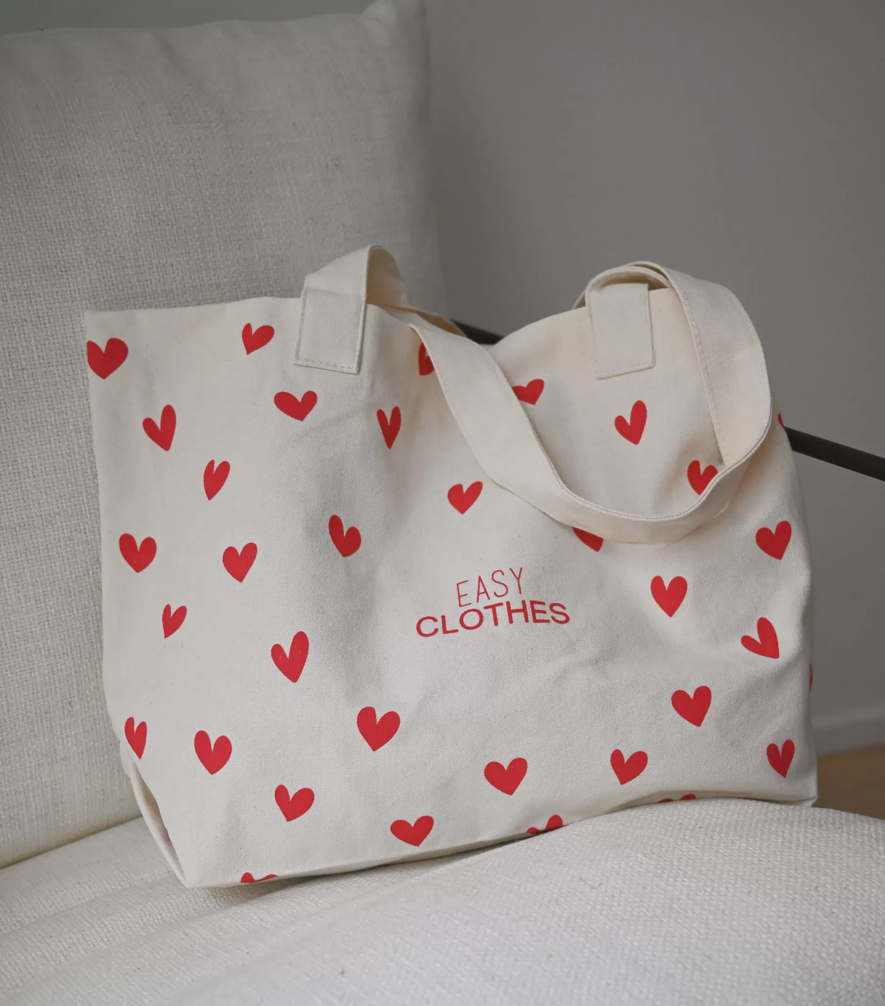 Easy Clothes Sacs & Pochettes-Tote Bag - à coeurs rouges