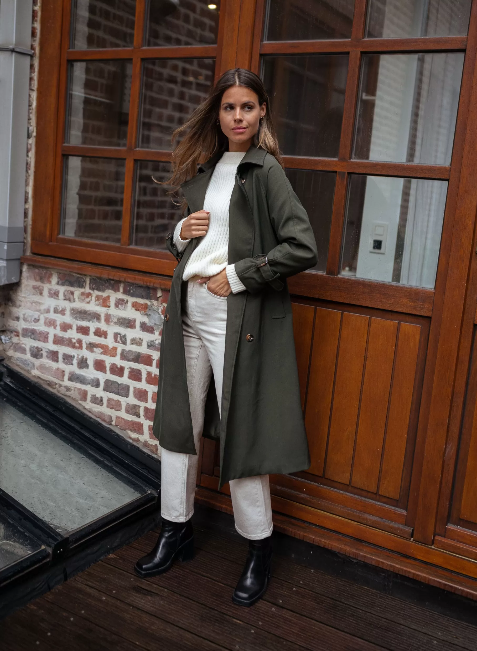 Easy Clothes Vestes & Manteaux-Trench Charline - vert