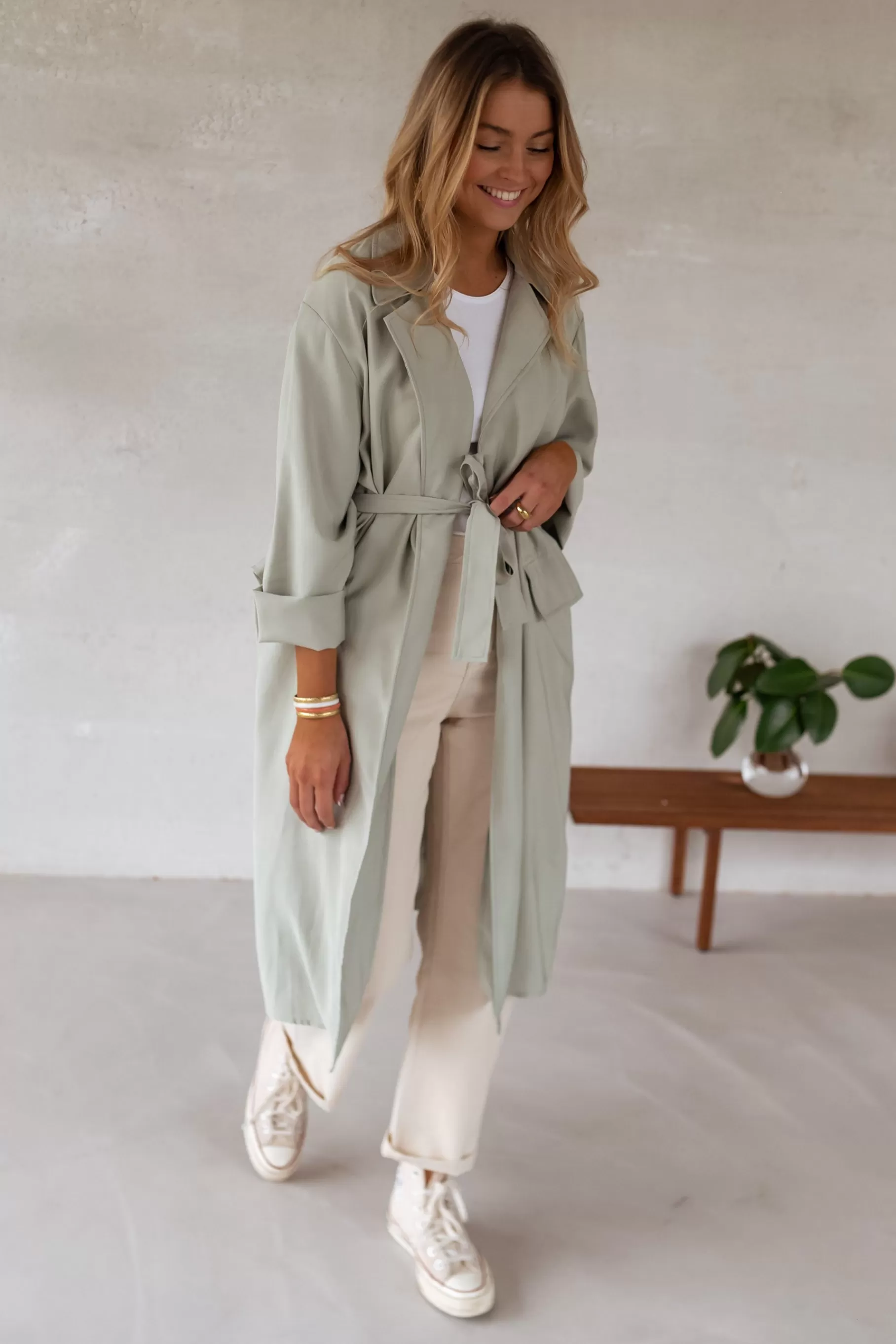 Easy Clothes Vestes & Manteaux-Trench Chris - vert d’eau