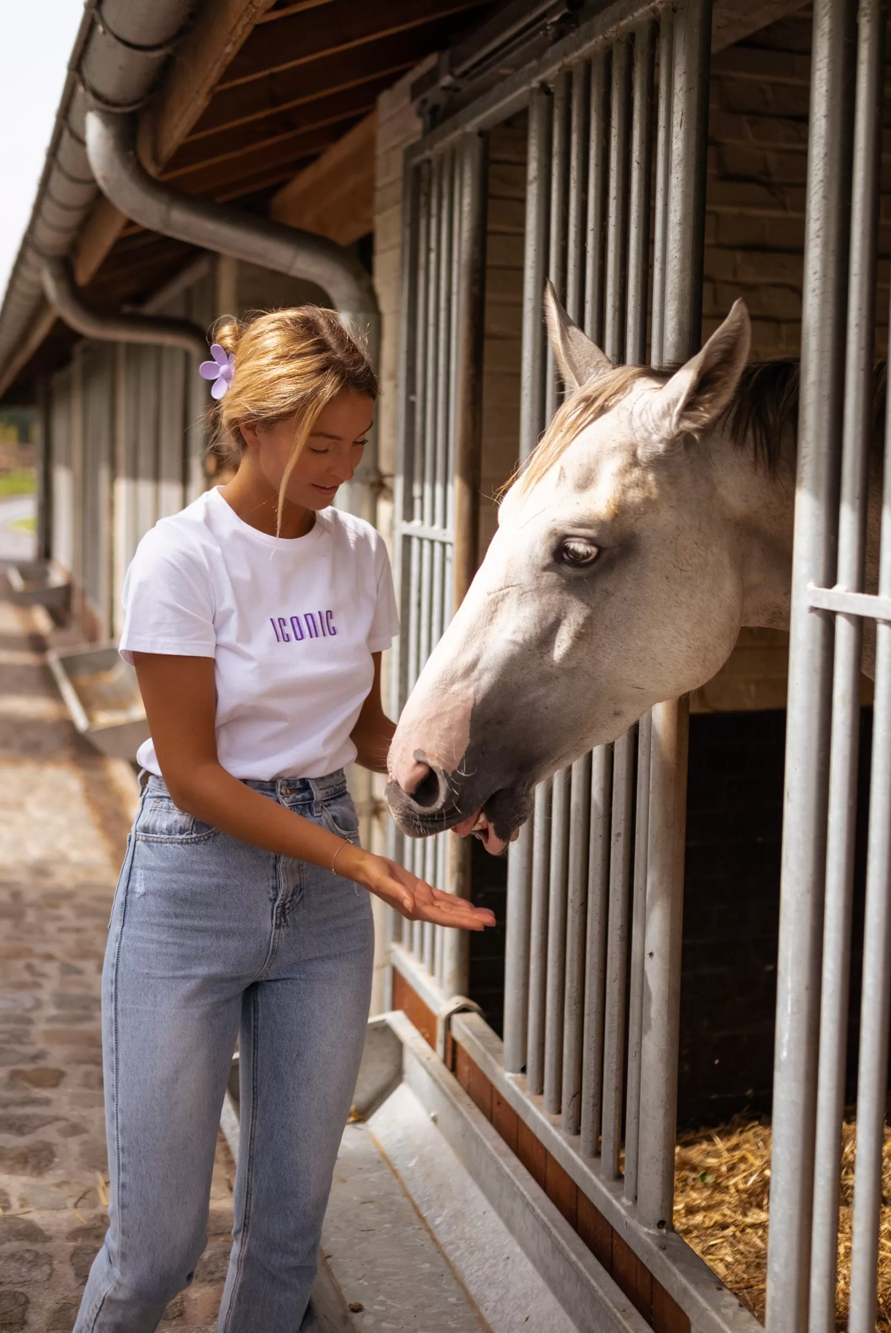 Easy Clothes Tops & T-shirts-T- shirt Blanc - Iconic - Col Rond - 100% Coton