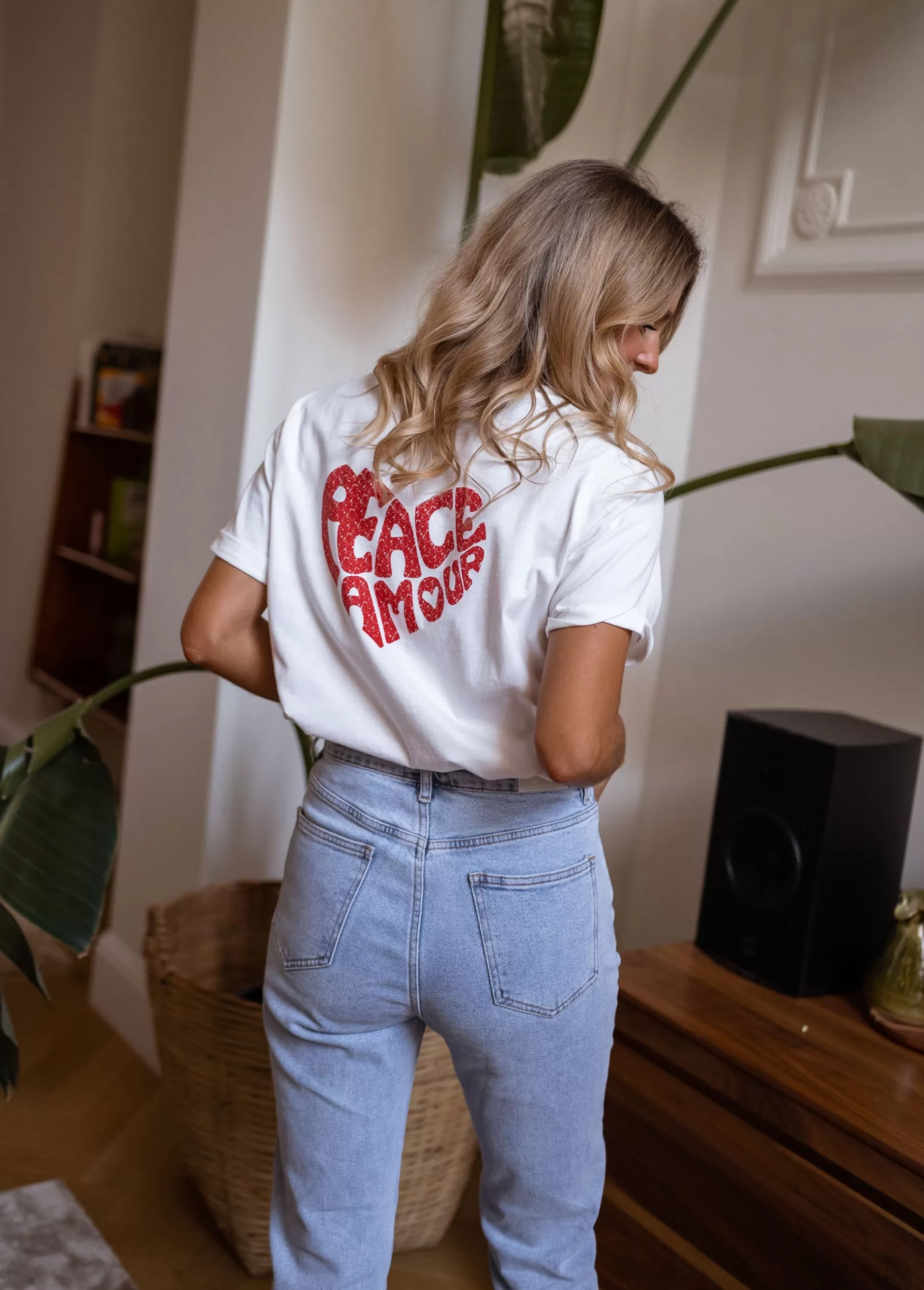 Easy Clothes Tops & T-shirts-T- shirt Peace - blanc