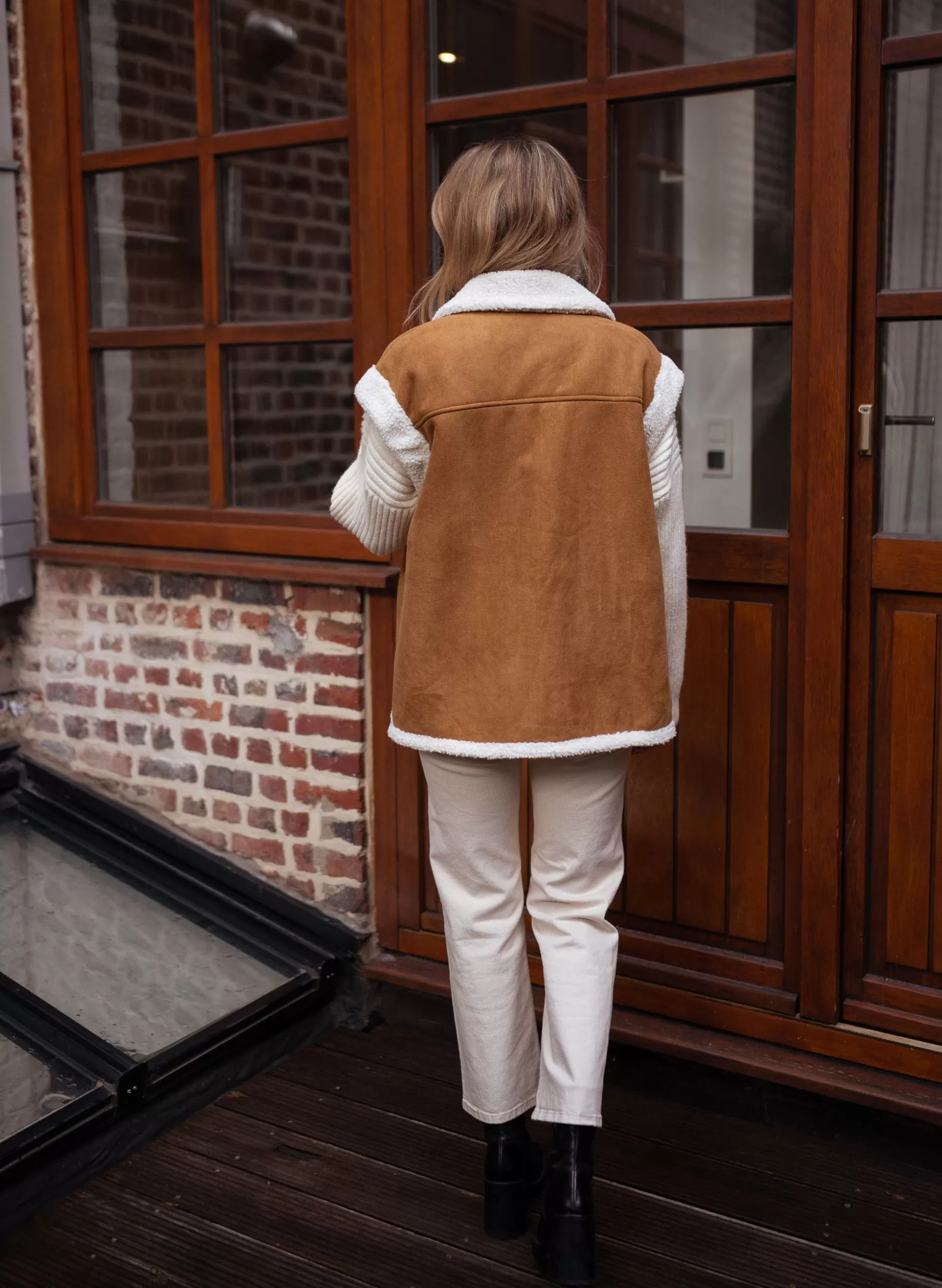 Easy Clothes Vestes & Manteaux-Veste Viola - sans manche camel